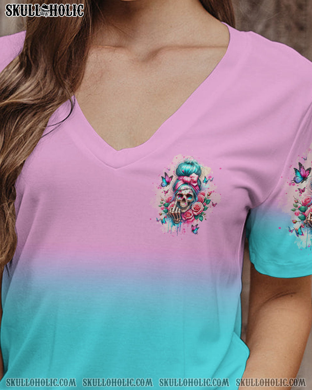 BLISSCORNERS THE GOOD GIRL IN ME MESSY BUN ALL OVER PRINT