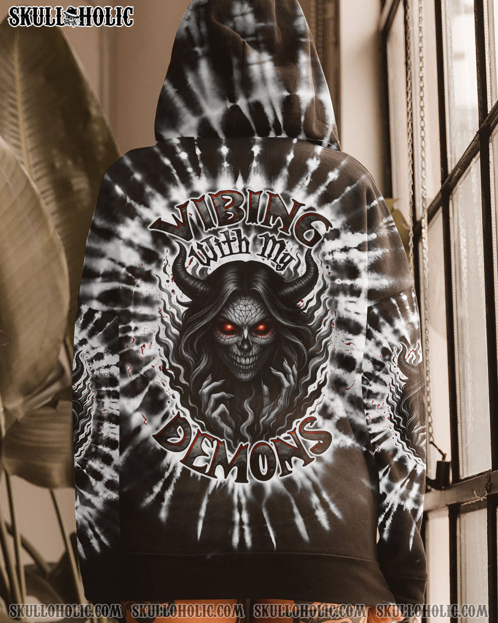 BLISSCORNERS VIBING WITH MY DEMONS TIE DYE ALL OVER PRINT