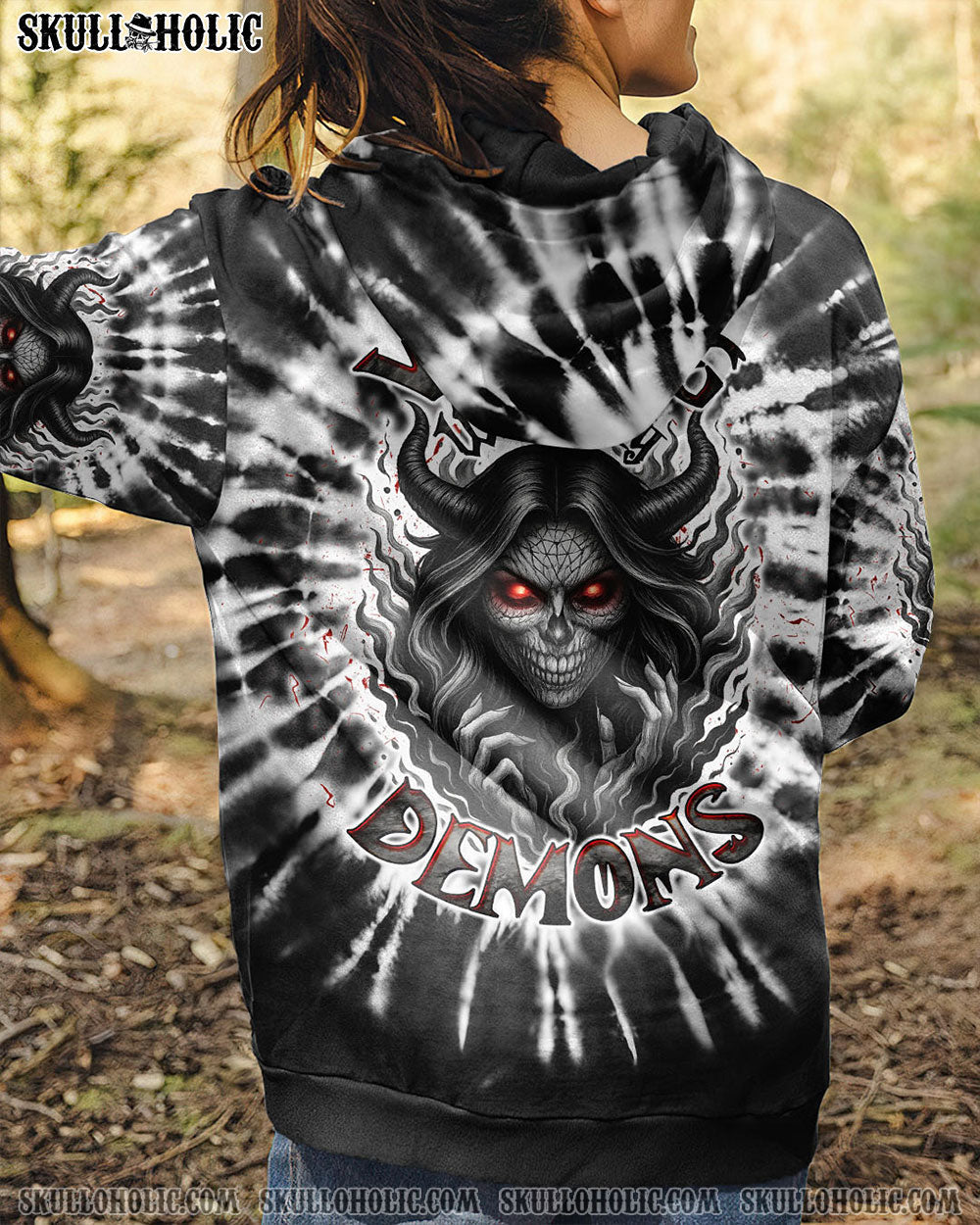 BLISSCORNERS VIBING WITH MY DEMONS TIE DYE ALL OVER PRINT
