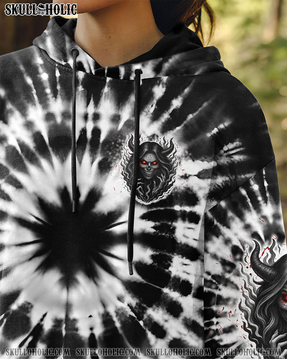 BLISSCORNERS VIBING WITH MY DEMONS TIE DYE ALL OVER PRINT