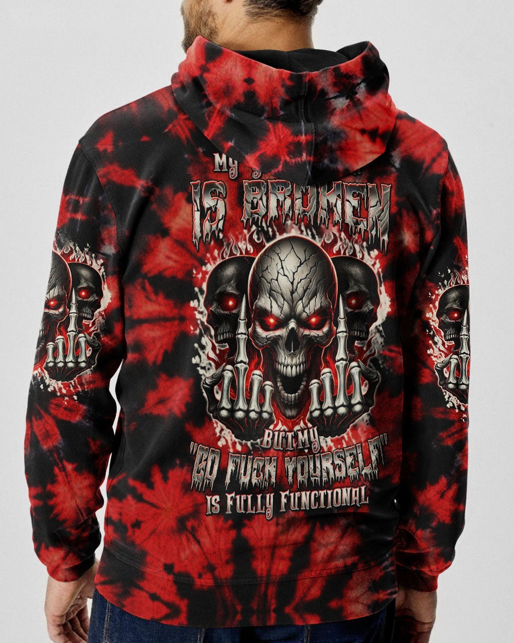 BLISSCORNERS MY GIVE A F IS BROKEN TIE DYE  ALL OVER PRINT