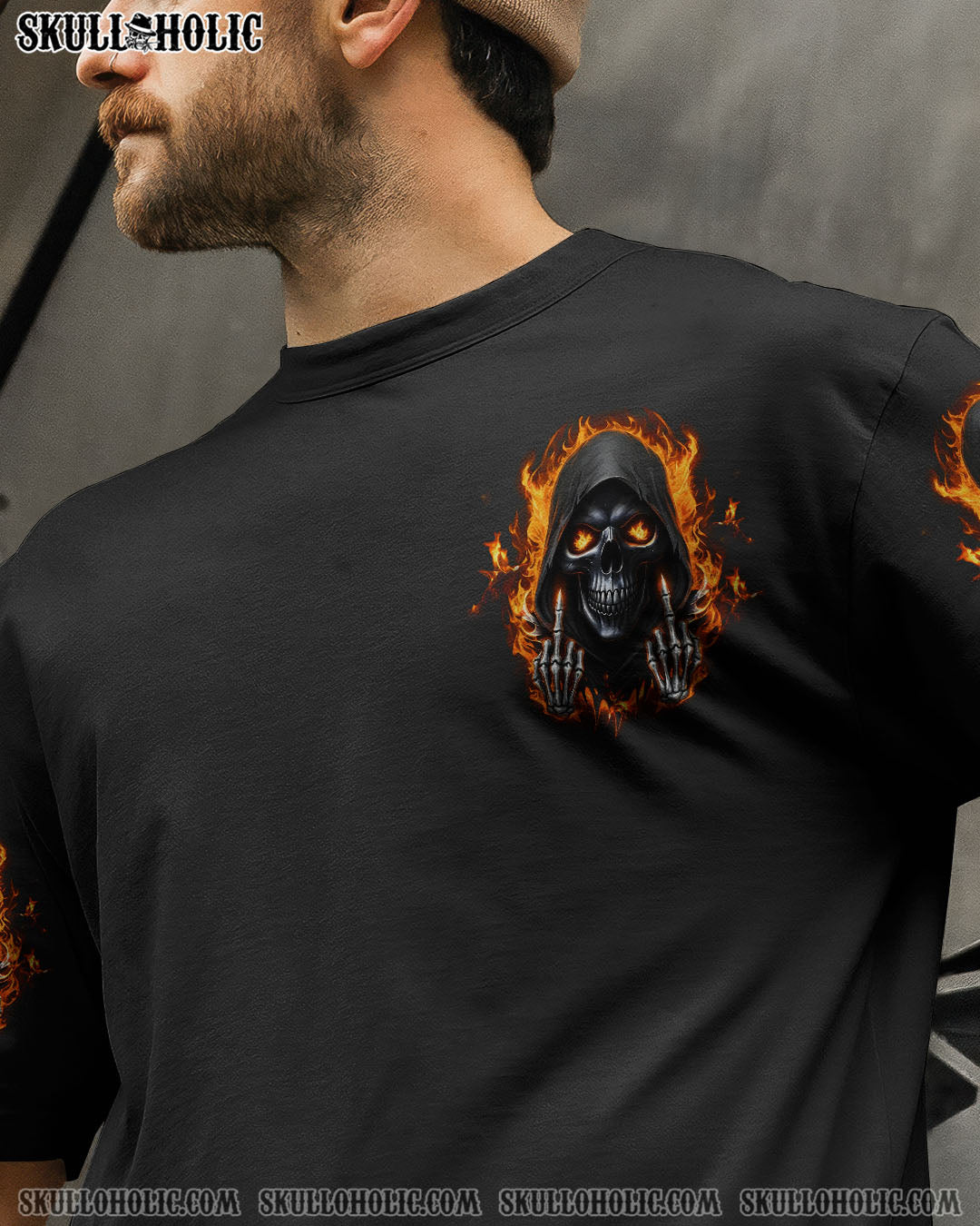 BLISSCORNERS BE CAREFUL FIRE SKULL REAPER ALL OVER PRINT