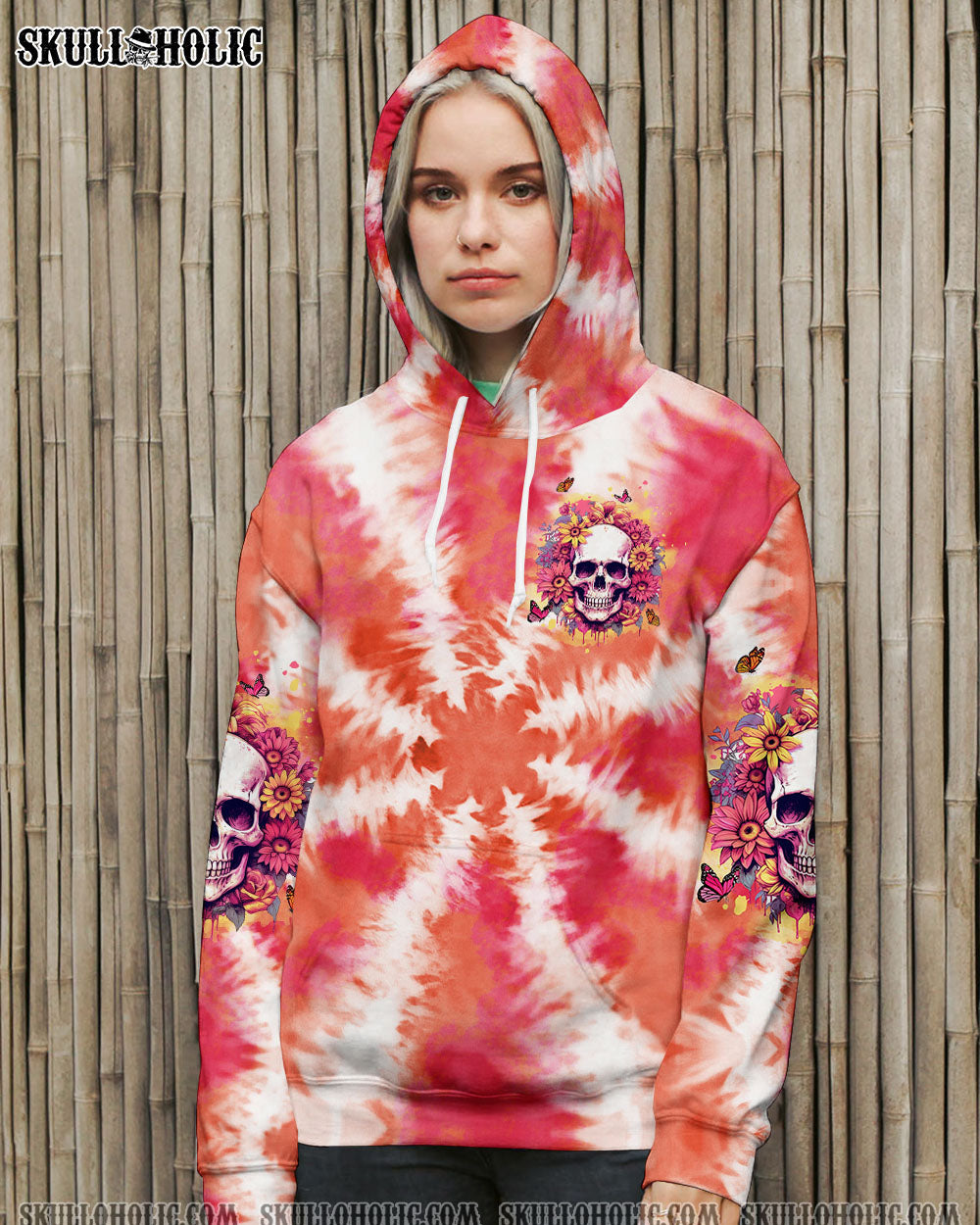 BLISSCORNERS THE GOOD GIRL IN ME SKULL FLORAL ALL OVER PRINT