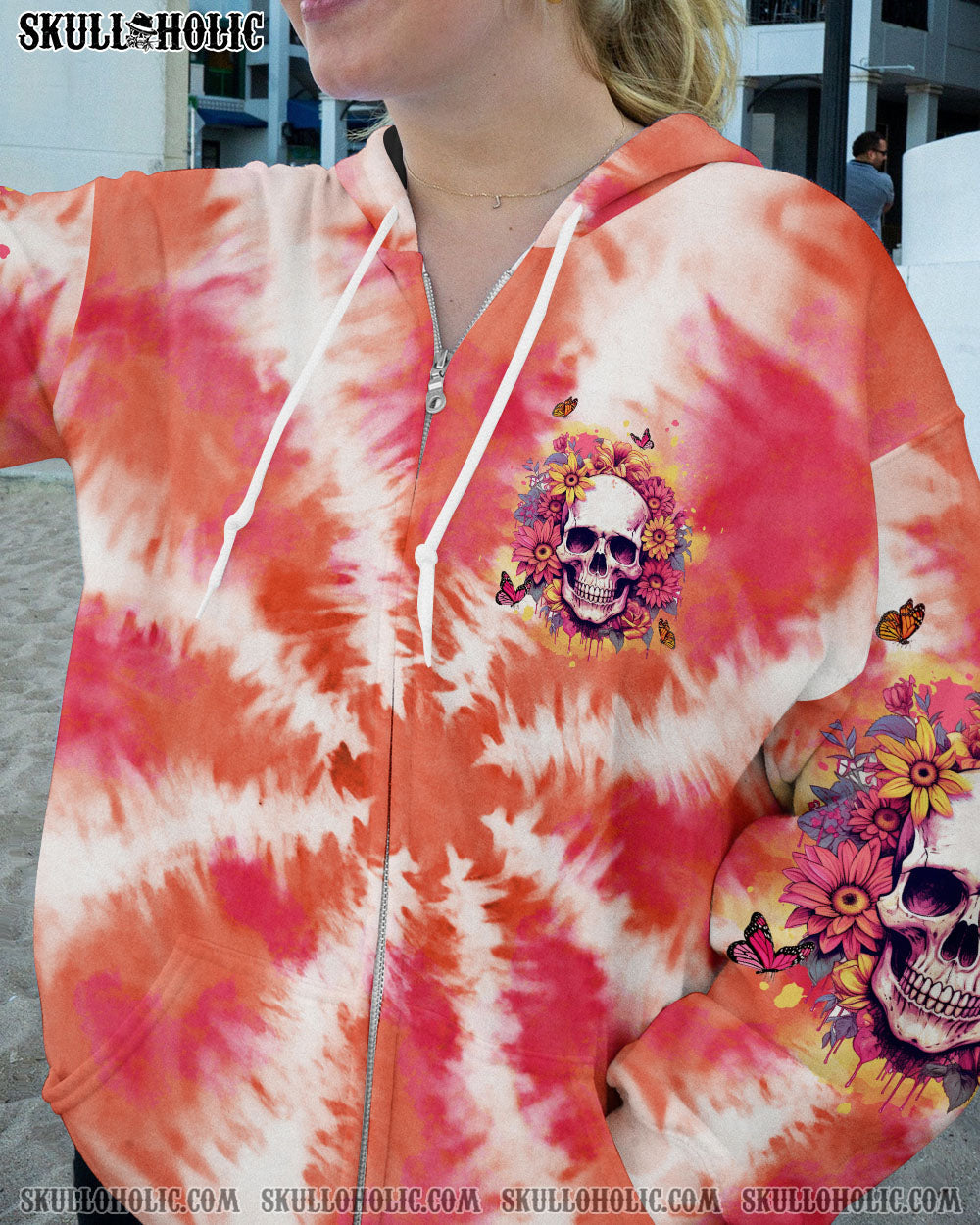 BLISSCORNERS THE GOOD GIRL IN ME SKULL FLORAL ALL OVER PRINT