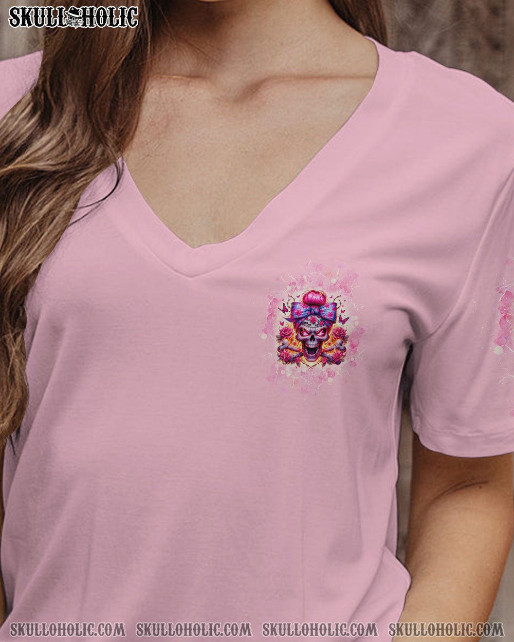 BLISSCORNERS I'M NOT ANTI-SOCIAL MESSY BUN SKULL ALL OVER PRINT