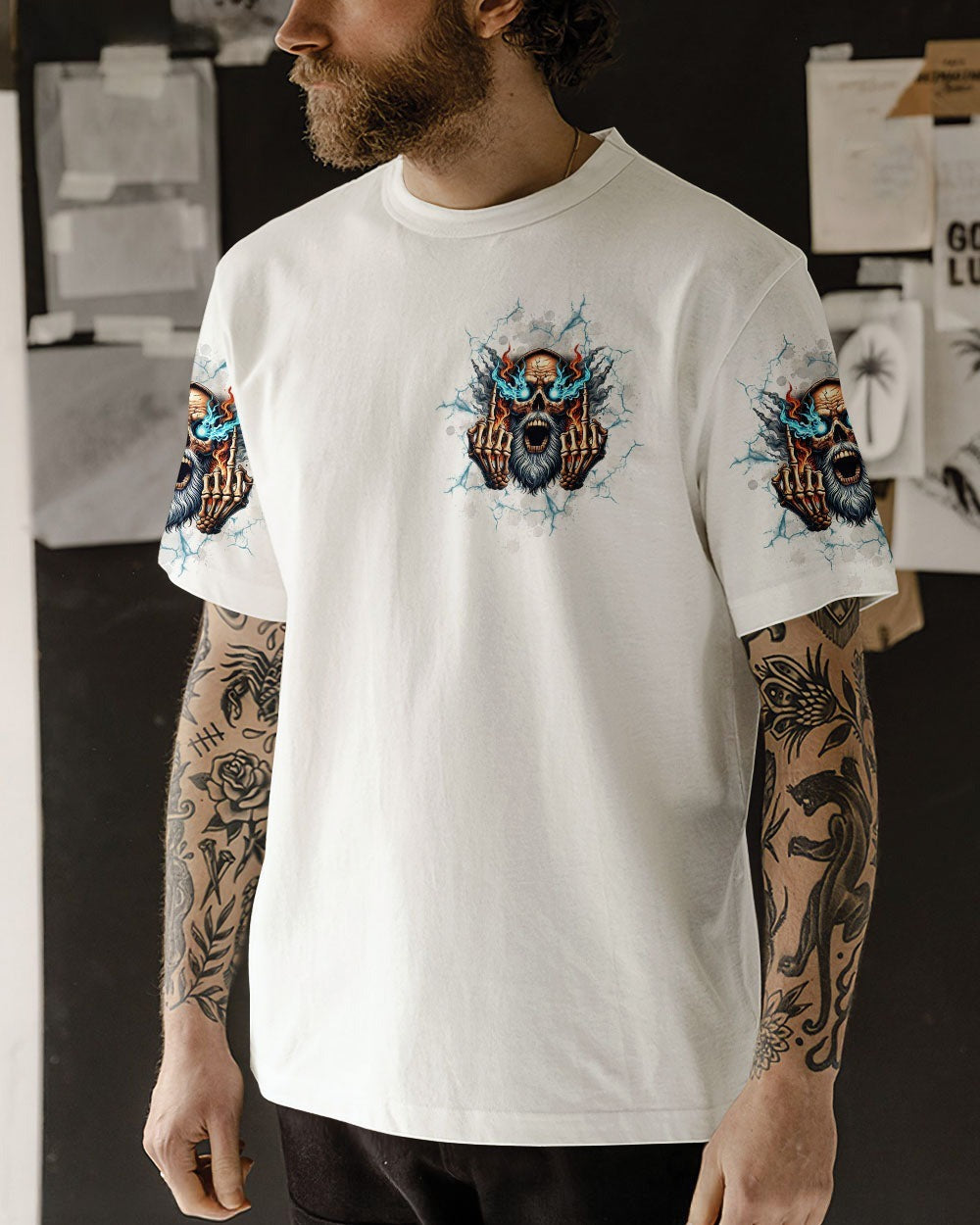 BLISSCORNERS DON'T LIKE MY ATTITUDE OLD SKULL ALL OVER PRINT