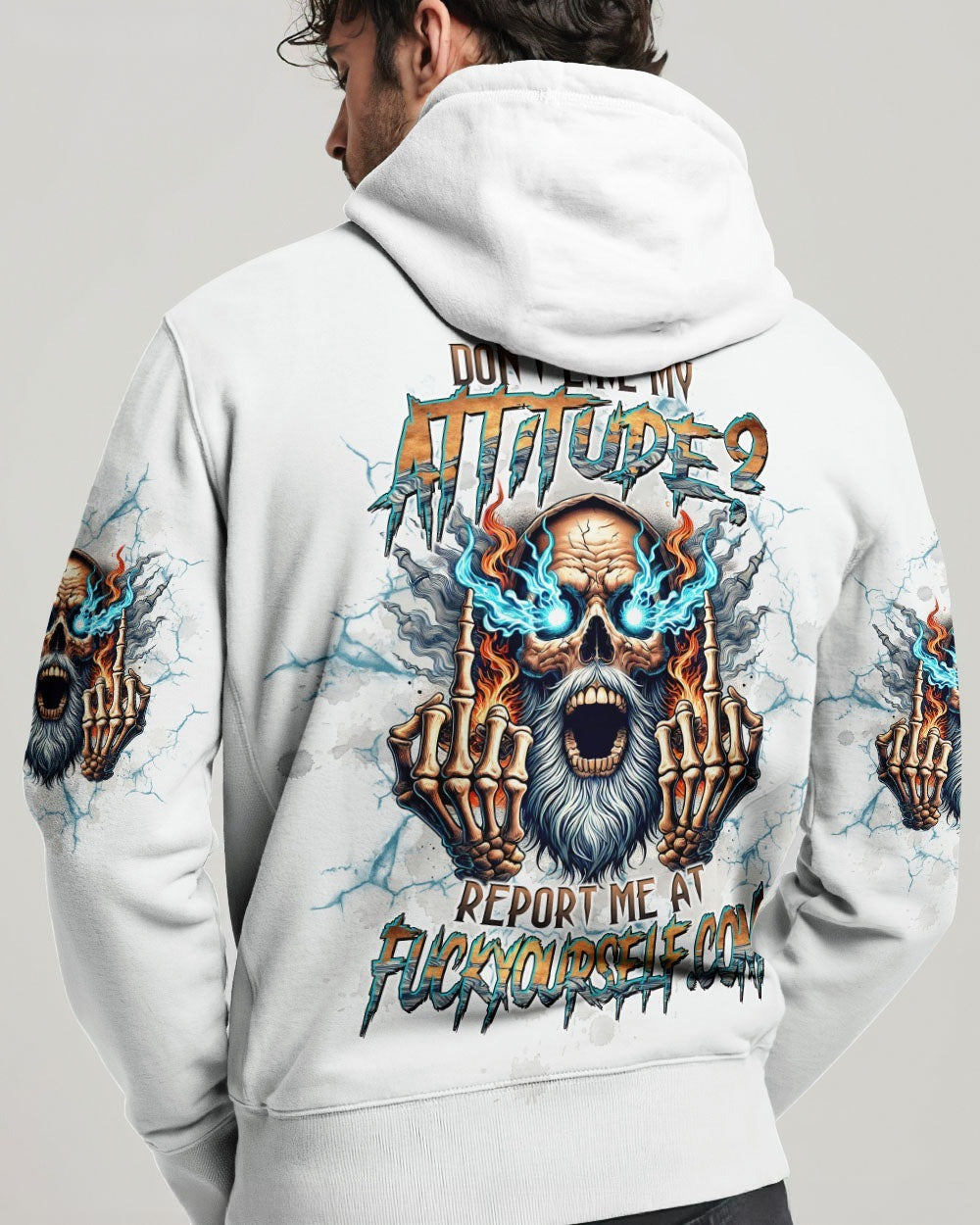 BLISSCORNERS DON'T LIKE MY ATTITUDE OLD SKULL ALL OVER PRINT