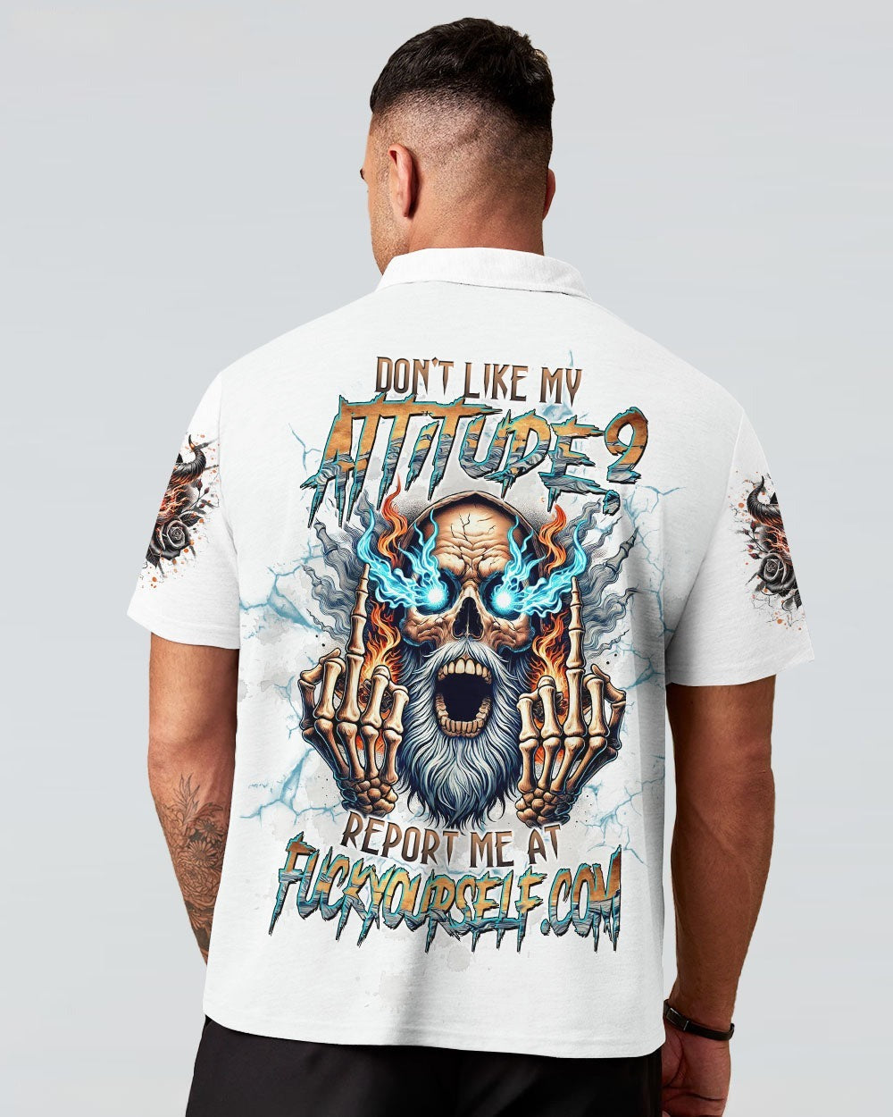 BLISSCORNERS DON'T LIKE MY ATTITUDE OLD SKULL ALL OVER PRINT