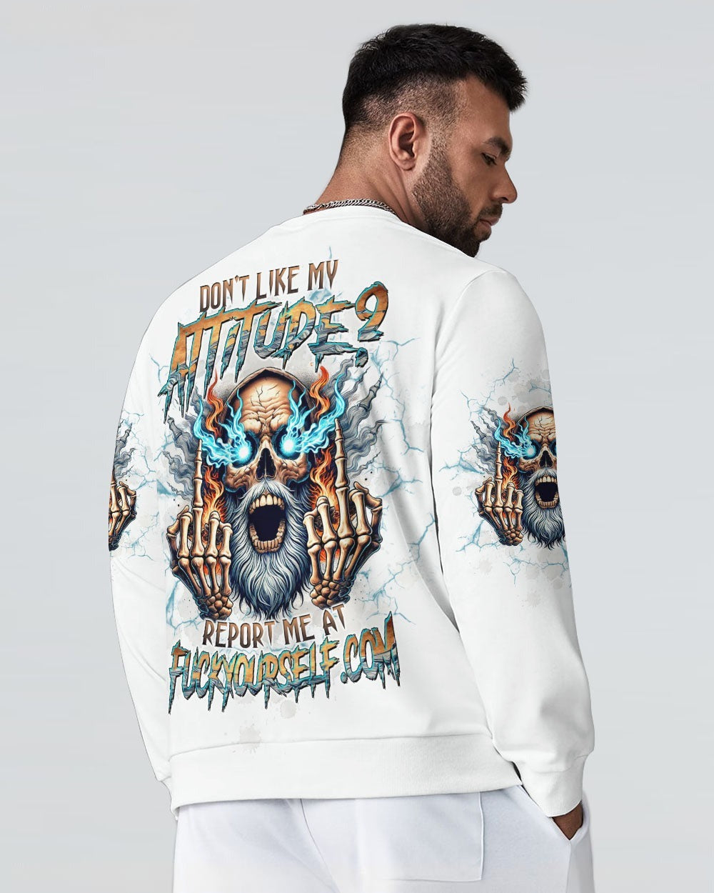 BLISSCORNERS DON'T LIKE MY ATTITUDE OLD SKULL ALL OVER PRINT