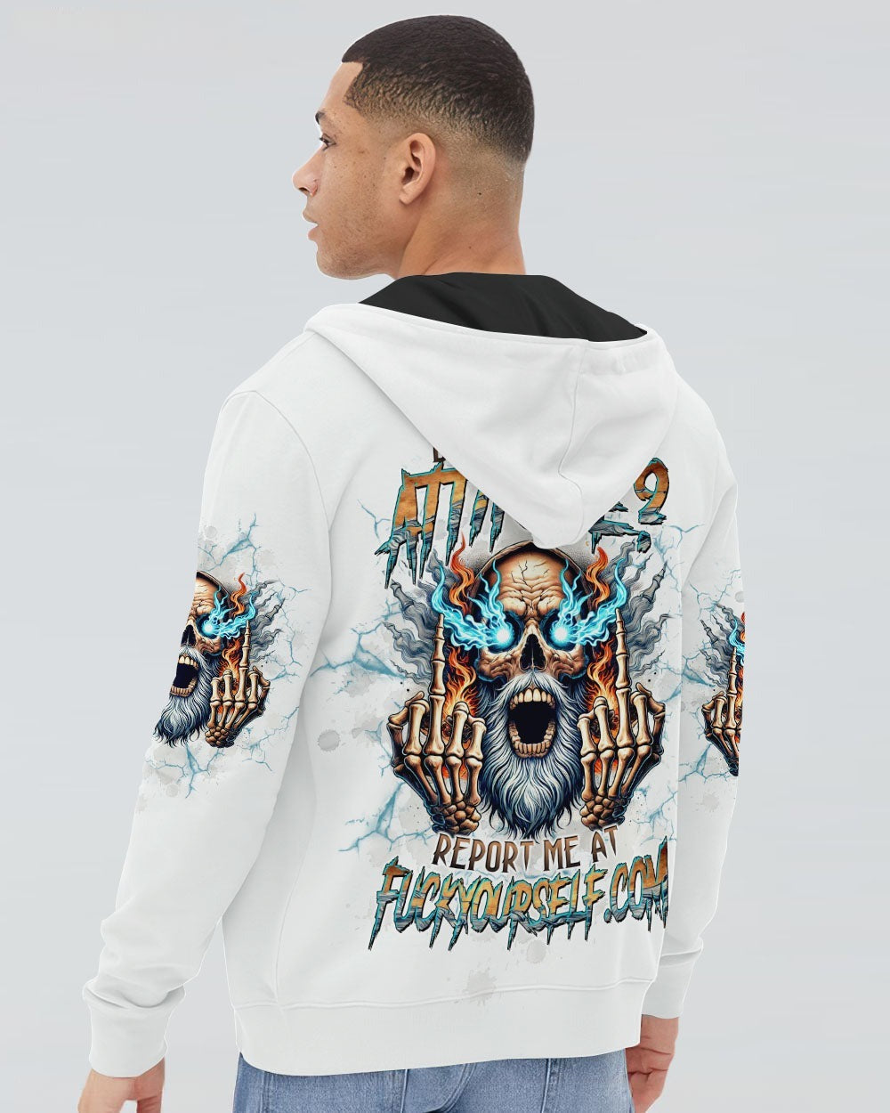 BLISSCORNERS DON'T LIKE MY ATTITUDE OLD SKULL ALL OVER PRINT