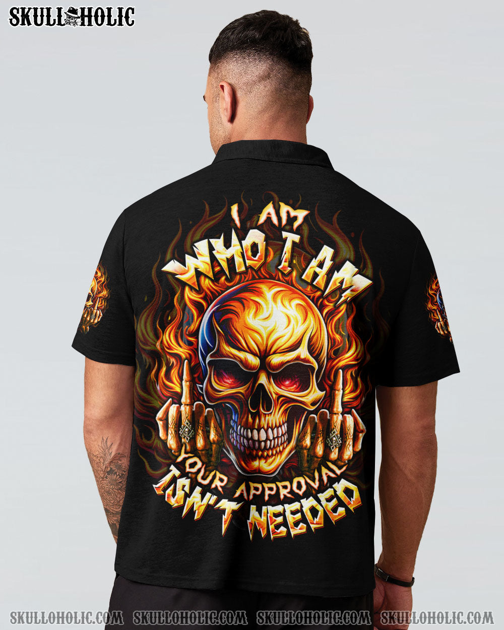 BLISSCORNERS I AM WHO I AM FIRE SKULL ALL OVER PRINT