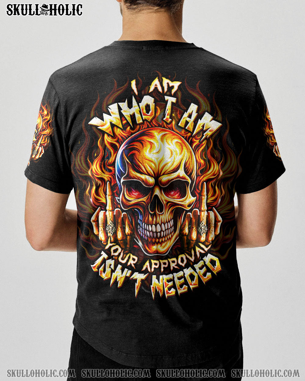 BLISSCORNERS I AM WHO I AM FIRE SKULL ALL OVER PRINT