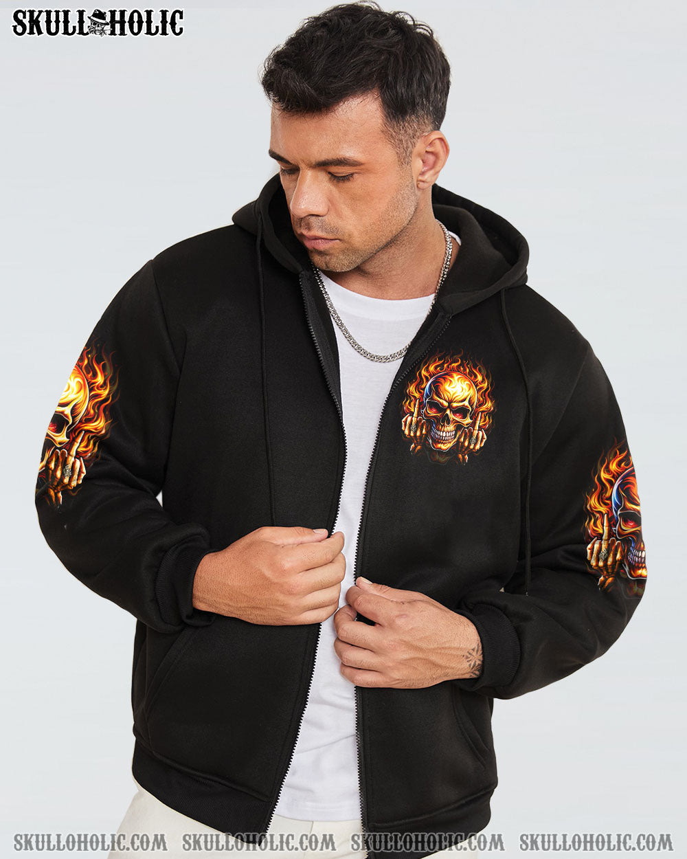 BLISSCORNERS I AM WHO I AM FIRE SKULL ALL OVER PRINT