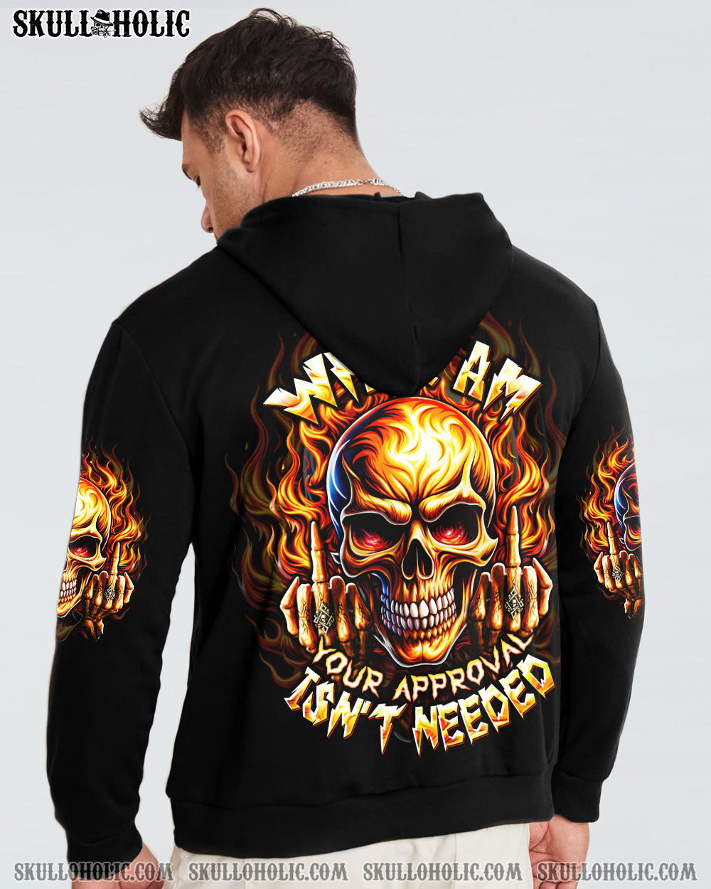 BLISSCORNERS I AM WHO I AM FIRE SKULL ALL OVER PRINT