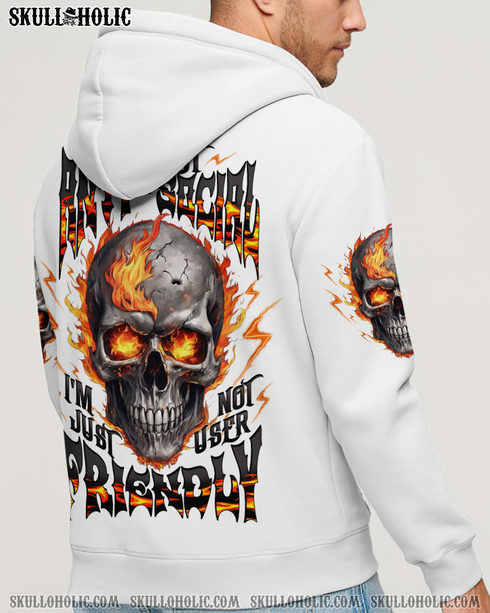 BLISSCORNERS I'M NOT ANTI-SOCIAL MAD SKULL ALL OVER PRINT  -  TLTW3010251