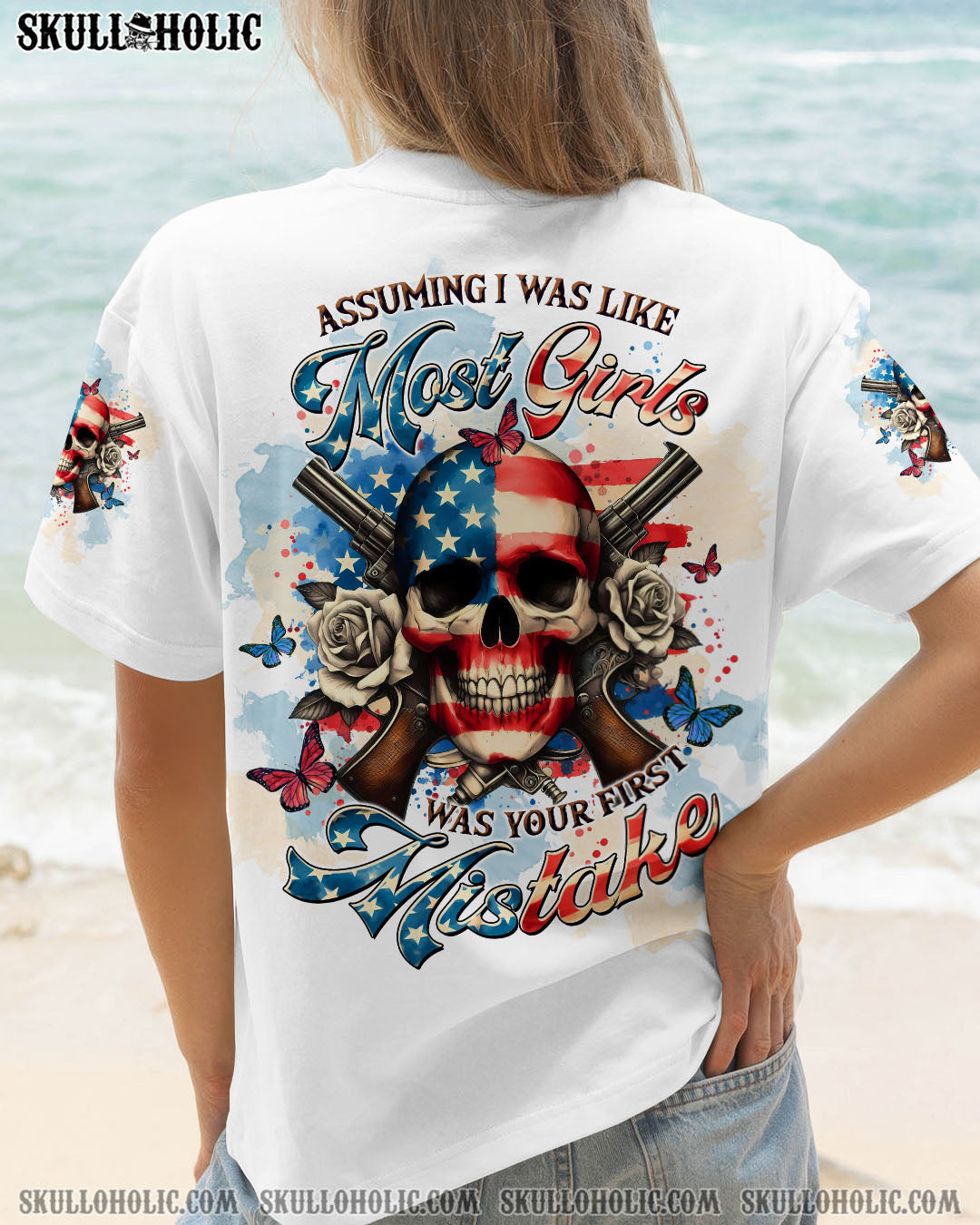 BLISSCORNERS ASSUMING I WAS LIKE MOST GIRLS SKULL ALL OVER PRINT