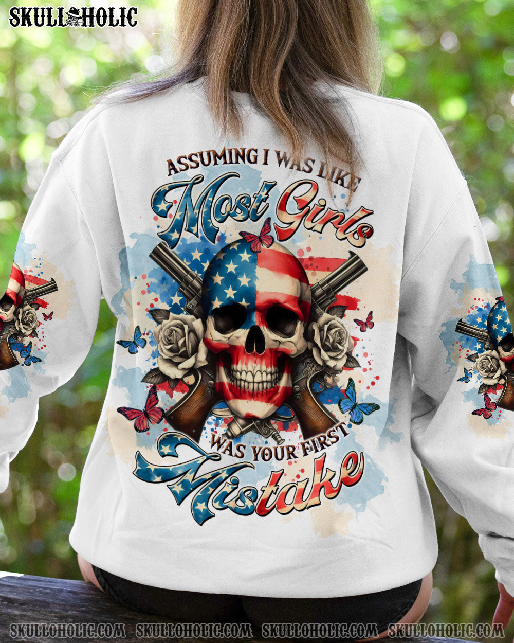 BLISSCORNERS ASSUMING I WAS LIKE MOST GIRLS SKULL ALL OVER PRINT
