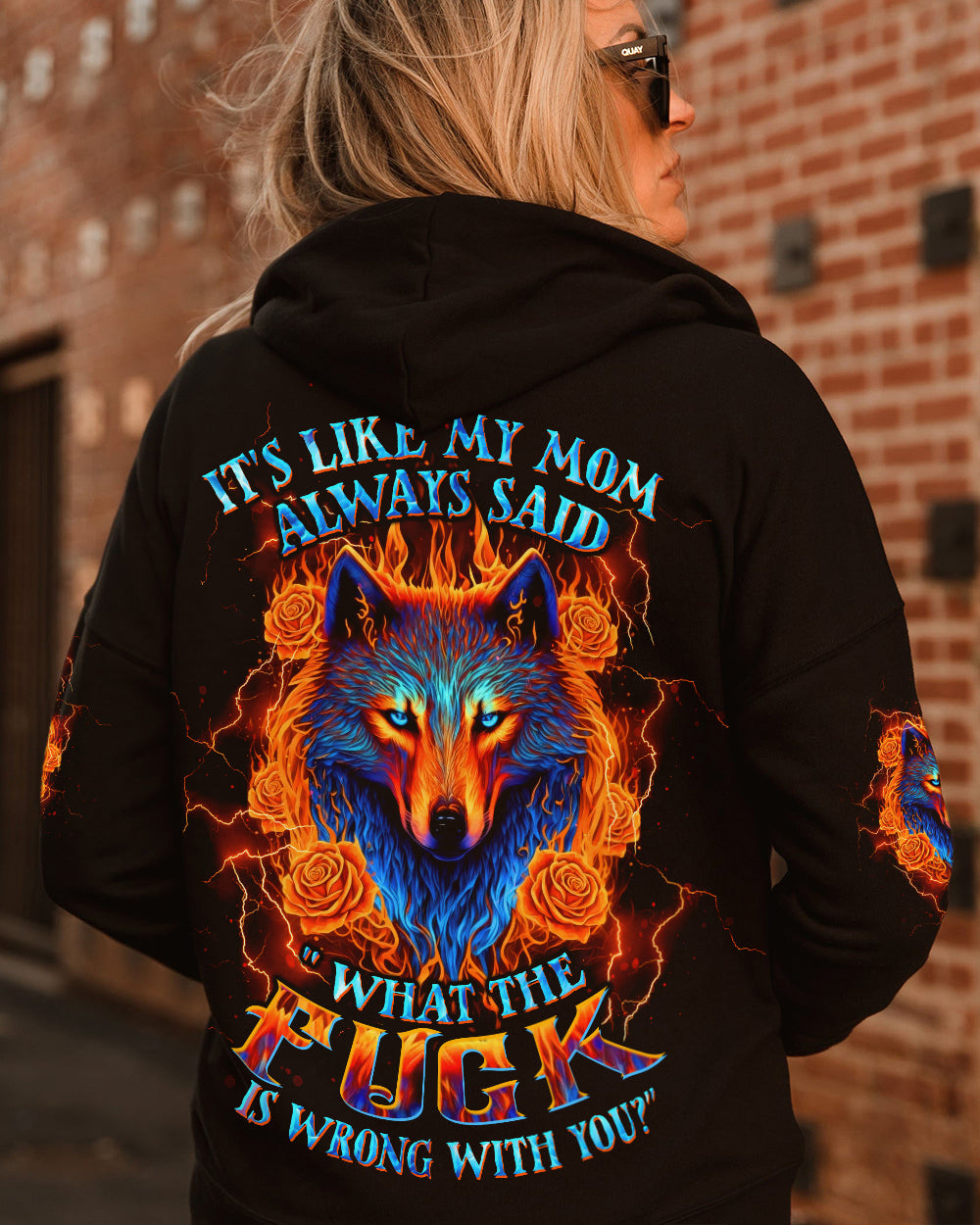 BLISSCORNERS IT'S LIKE MY MOM ALWAYS SAID WOLF  ALL OVER PRINT