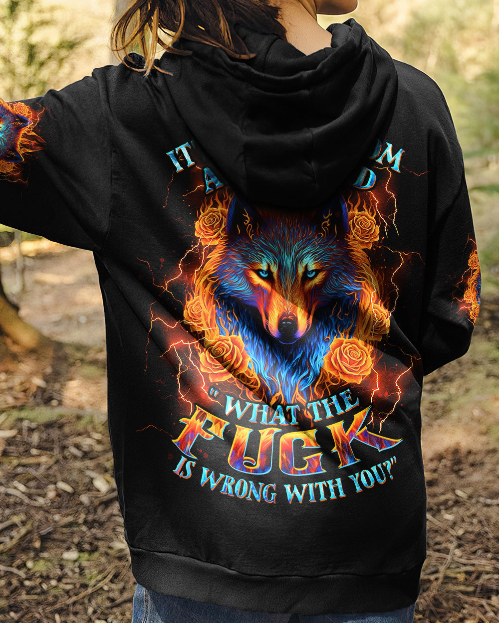 BLISSCORNERS IT'S LIKE MY MOM ALWAYS SAID WOLF  ALL OVER PRINT