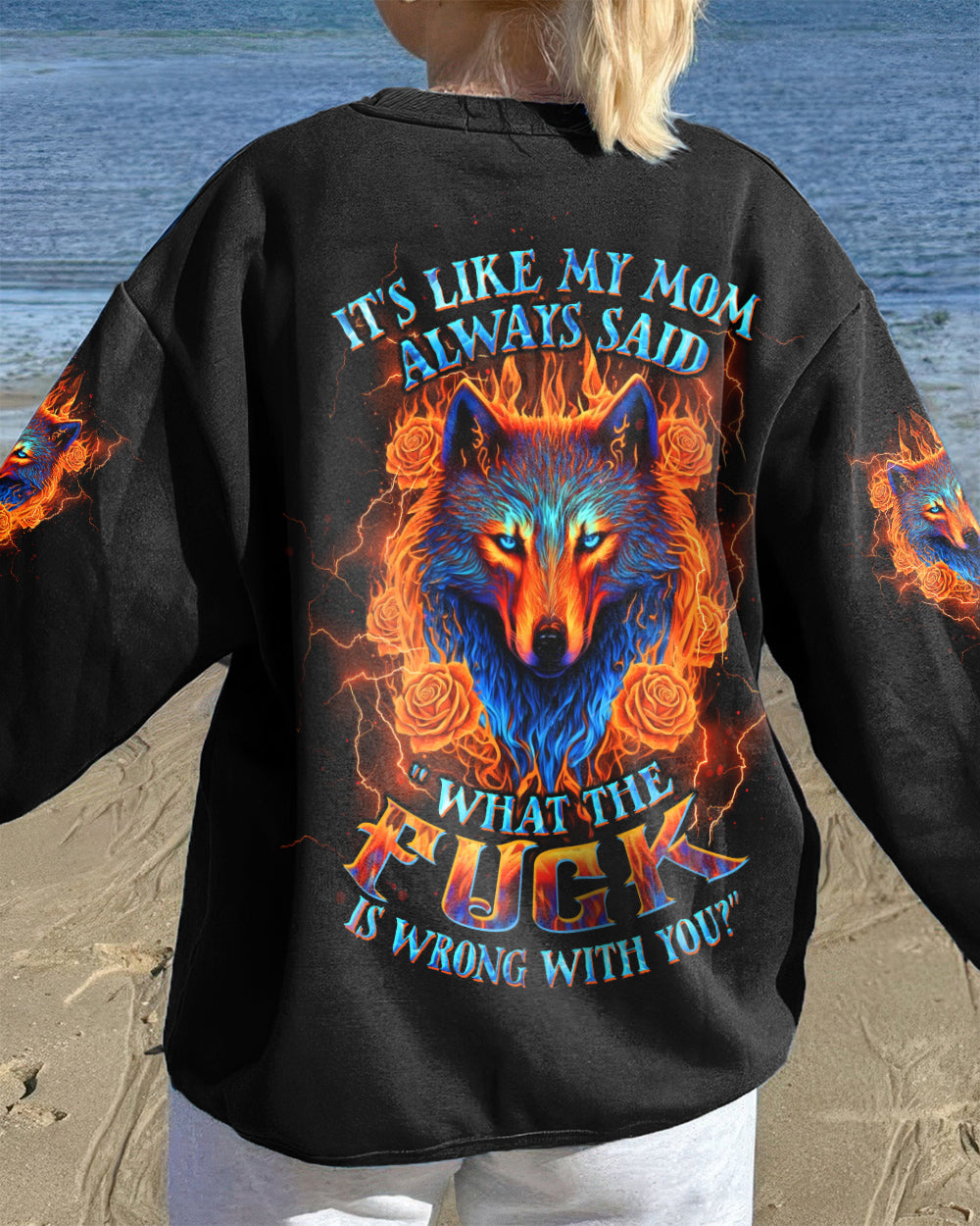BLISSCORNERS IT'S LIKE MY MOM ALWAYS SAID WOLF  ALL OVER PRINT