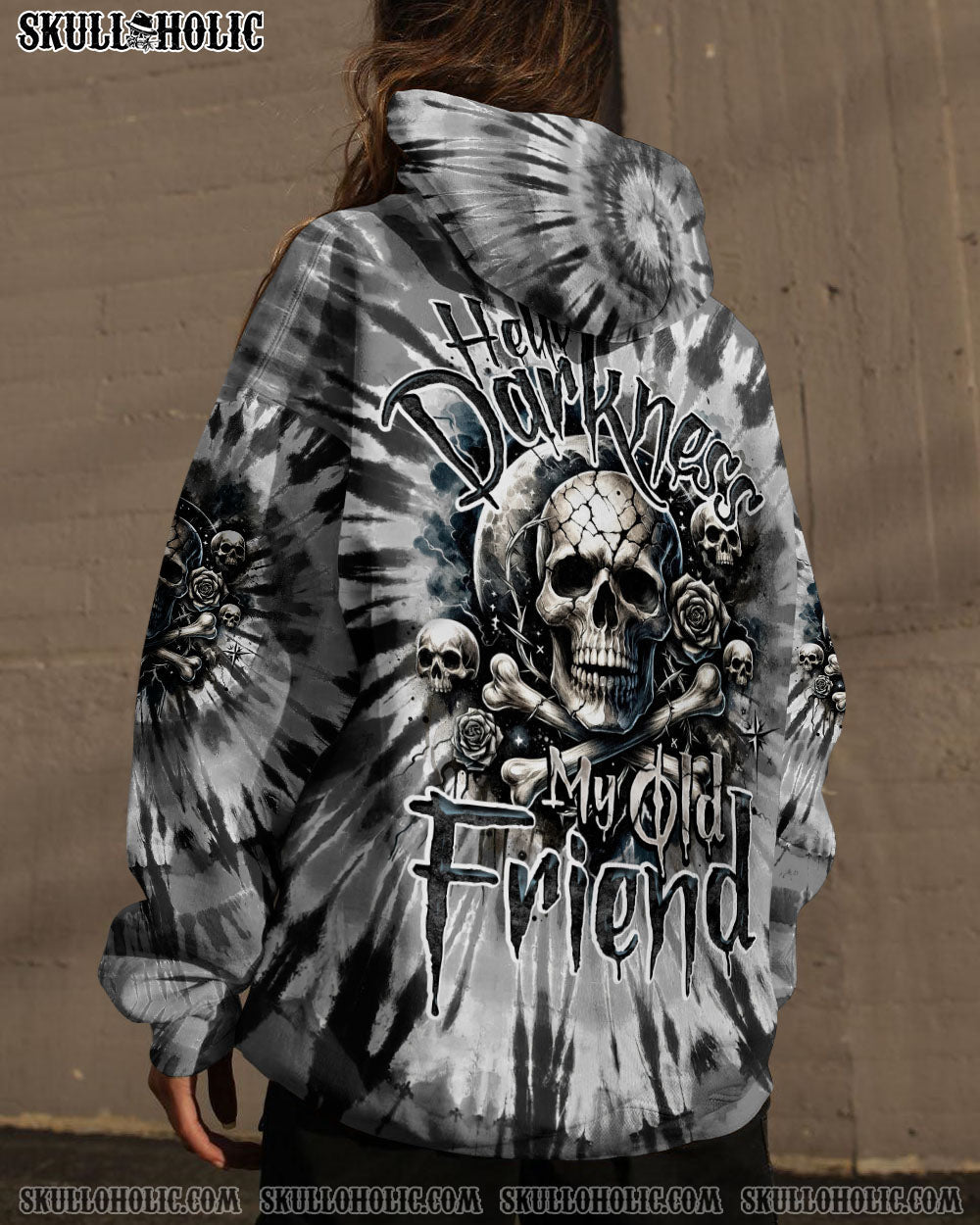 BLISSCORNERS HELLO DARKNESS MY OLD FRIEND TIE DYE ALL OVER PRINT