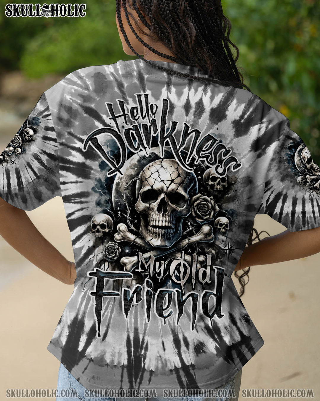 BLISSCORNERS HELLO DARKNESS MY OLD FRIEND TIE DYE ALL OVER PRINT