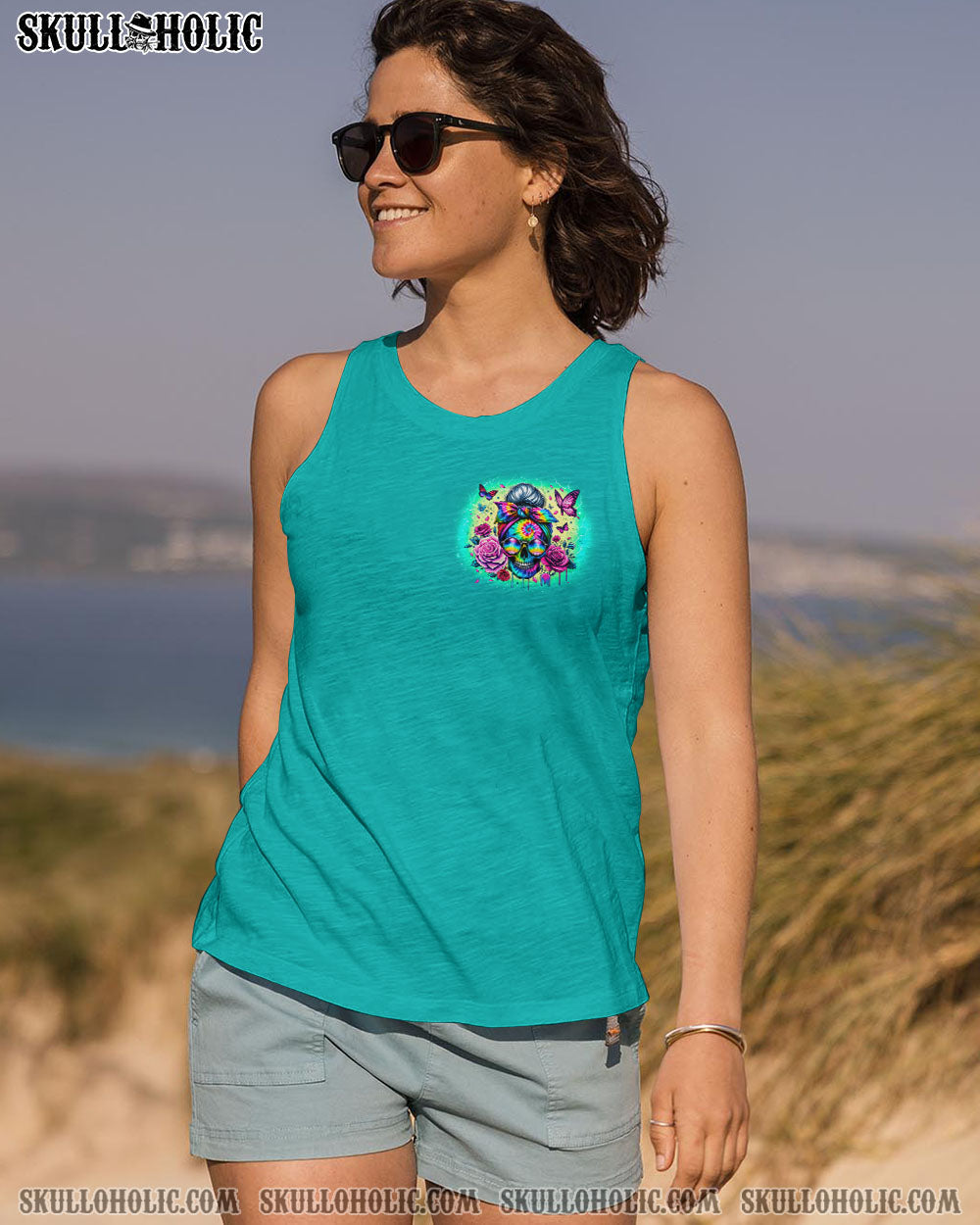 BLISSCORNERS KARMA WILL SLAP YOU EVENTUALLY MESSY BUN ALL OVER PRINT
