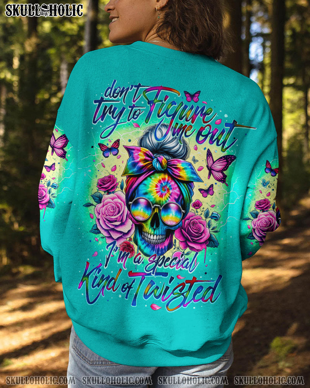 BLISSCORNERS KARMA WILL SLAP YOU EVENTUALLY MESSY BUN ALL OVER PRINT