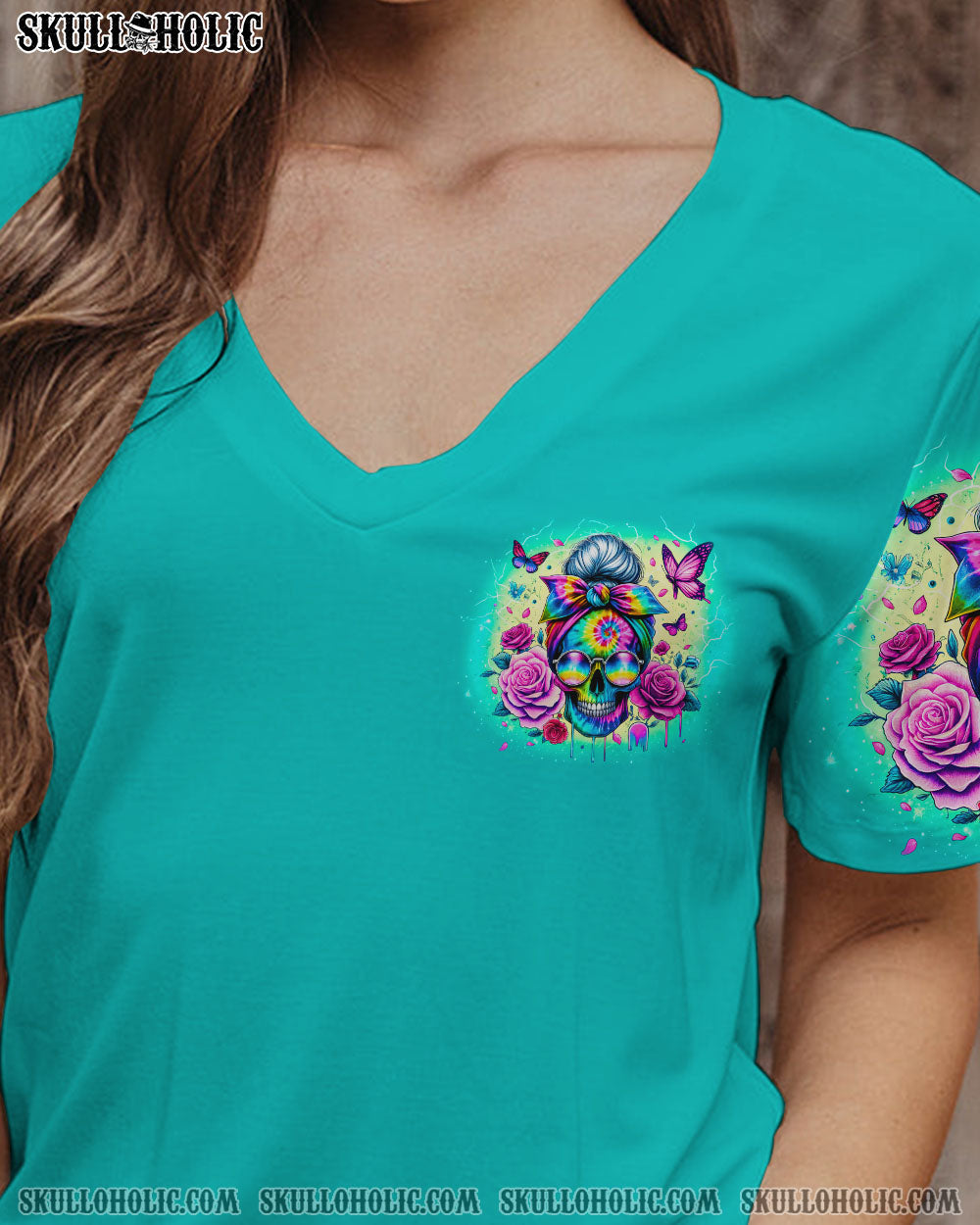 BLISSCORNERS KARMA WILL SLAP YOU EVENTUALLY MESSY BUN ALL OVER PRINT