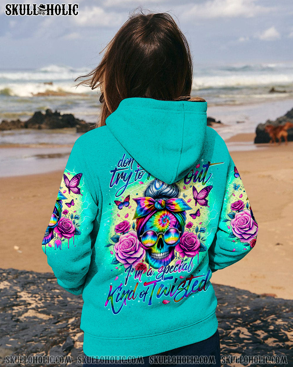 BLISSCORNERS KARMA WILL SLAP YOU EVENTUALLY MESSY BUN ALL OVER PRINT
