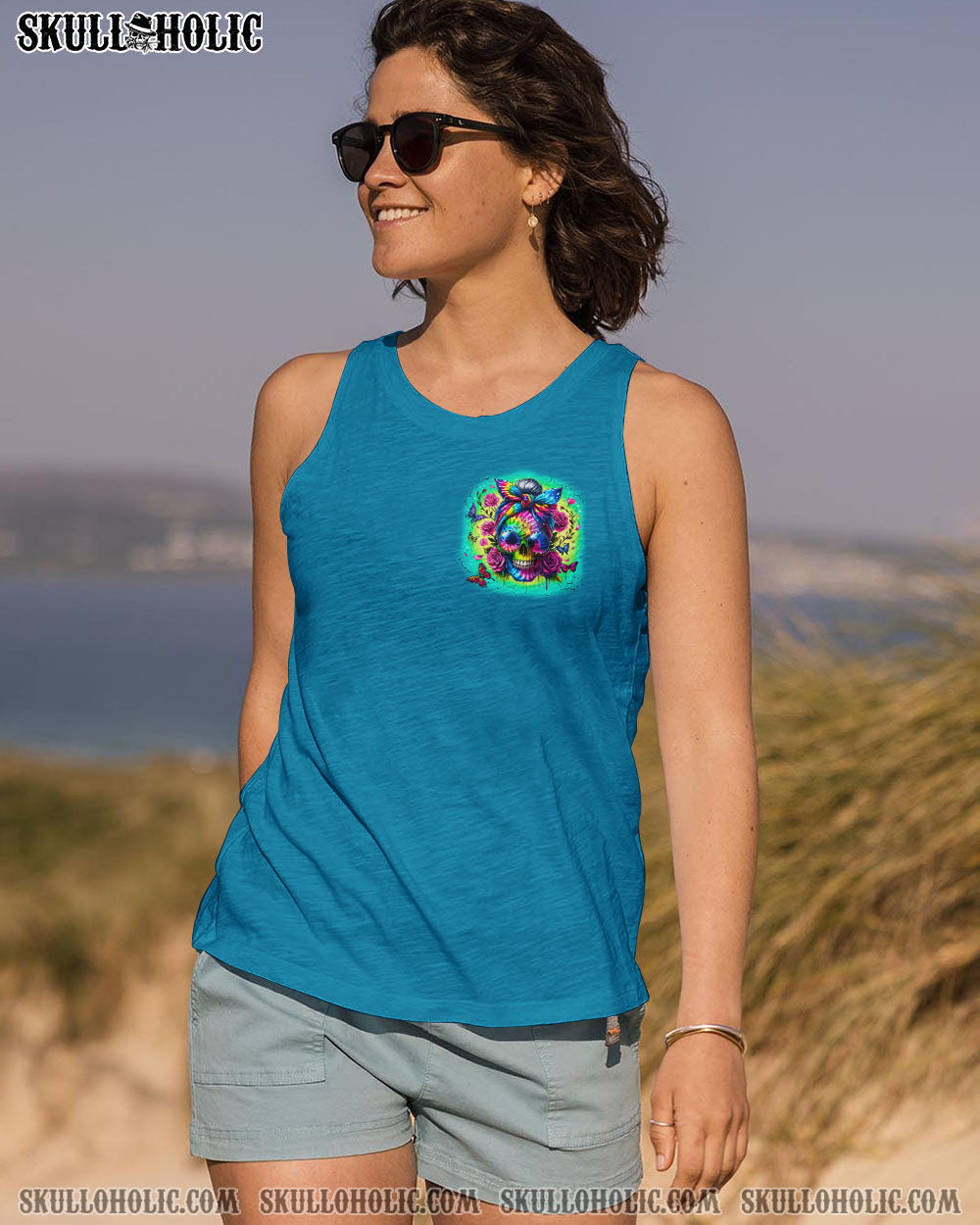 BLISSCORNERS THE GOOD GIRL IN ME MESSY BUN TIE DYE ALL OVER PRINT