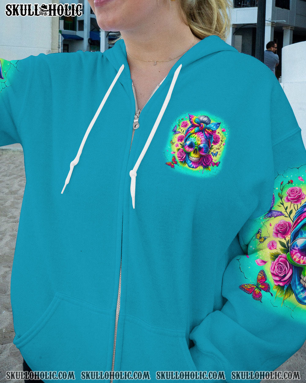 BLISSCORNERS THE GOOD GIRL IN ME MESSY BUN TIE DYE ALL OVER PRINT
