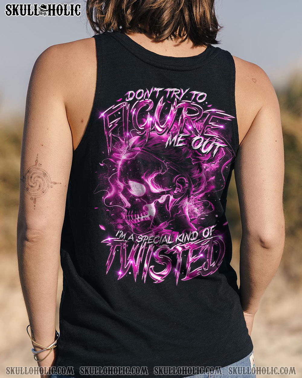 BLISSCORNERS THE GOOD GIRL IN ME MESSY BUN PURPLE ALL OVER PRINT