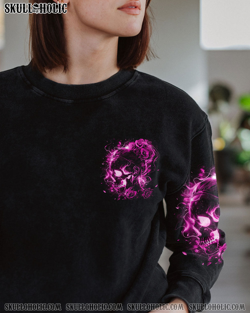BLISSCORNERS THE GOOD GIRL IN ME MESSY BUN PURPLE ALL OVER PRINT