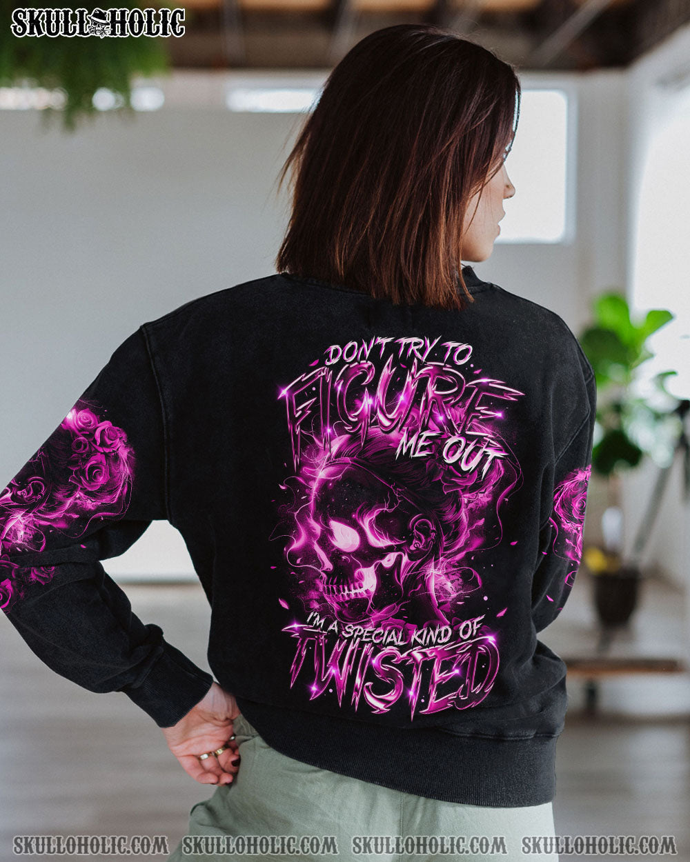 BLISSCORNERS THE GOOD GIRL IN ME MESSY BUN PURPLE ALL OVER PRINT