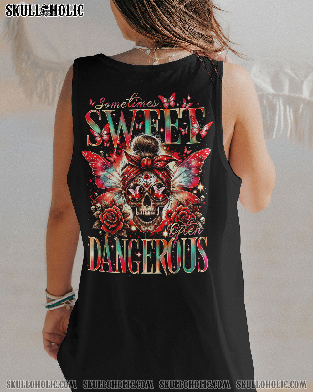 BLISSCORNERS THE GOOD GIRL IN ME MESSY BUN TIE DYE ALL OVER PRINT