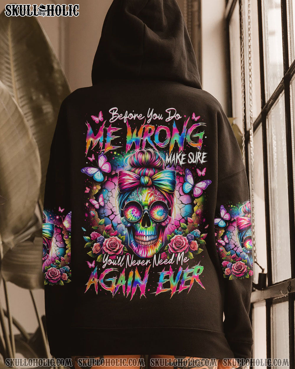 BLISSCORNERS B DON'T F WITH ME MESSY BUN ALL OVER PRINT