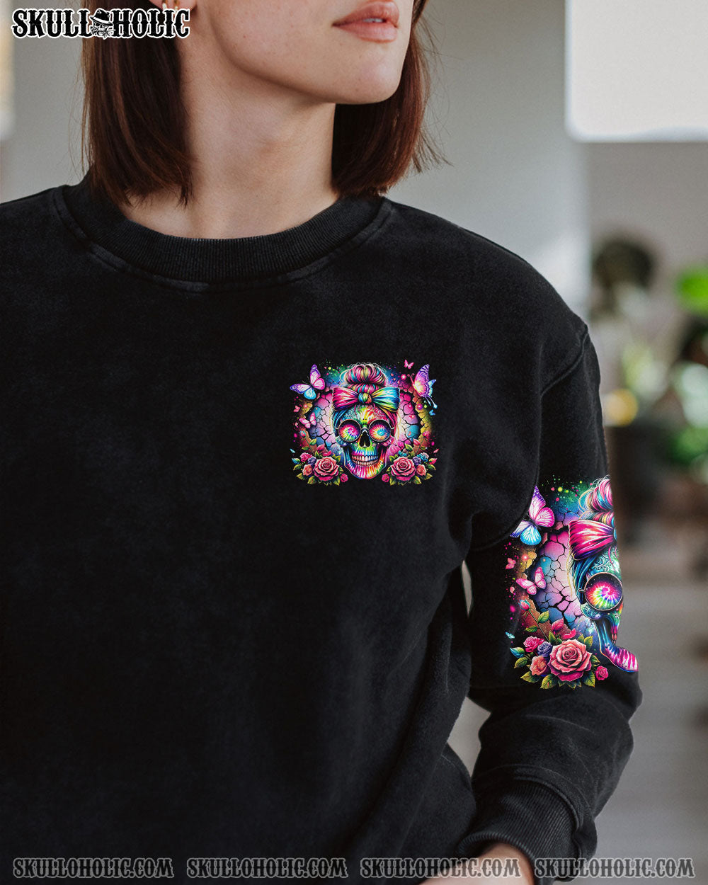 BLISSCORNERS B DON'T F WITH ME MESSY BUN ALL OVER PRINT