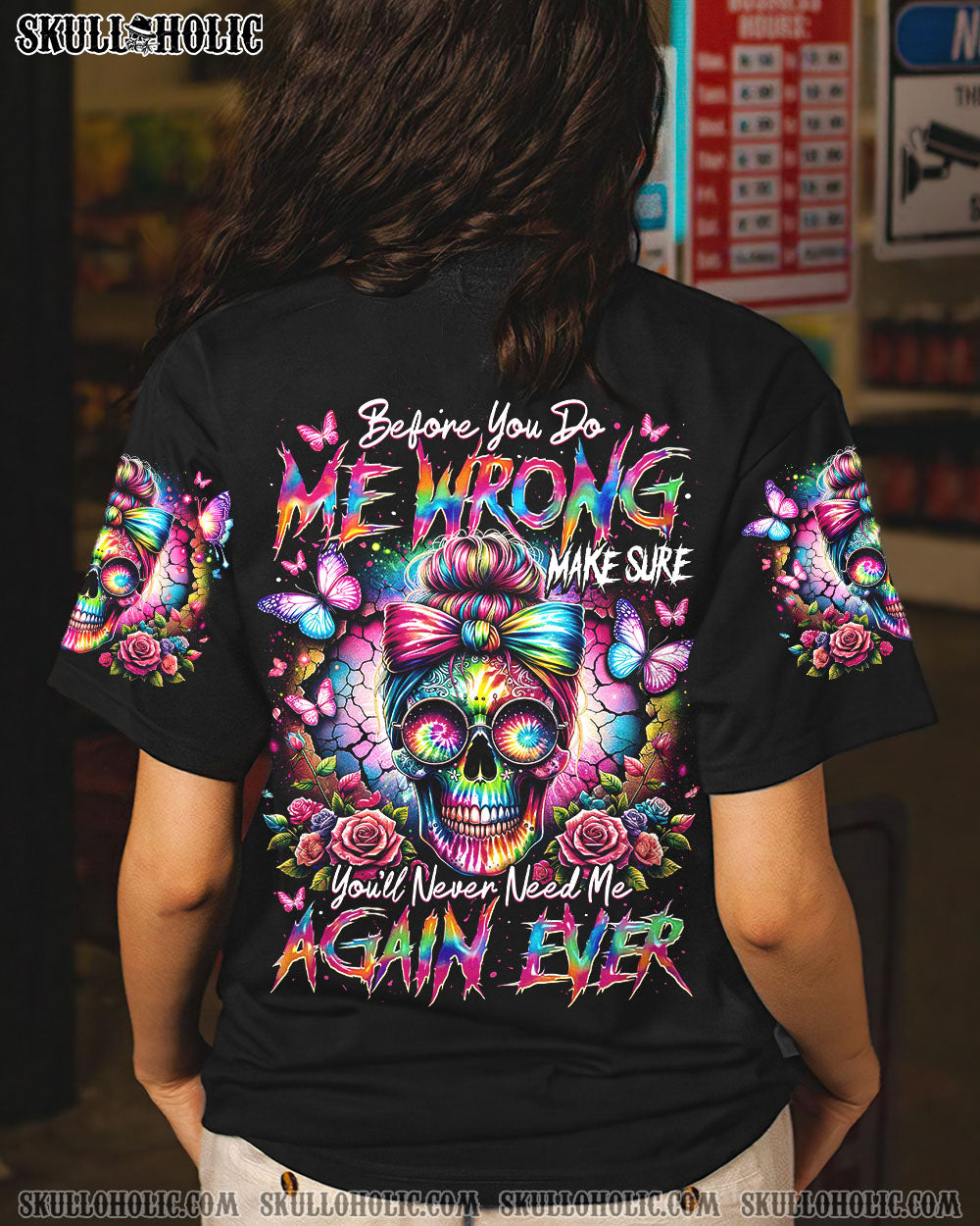 BLISSCORNERS B DON'T F WITH ME MESSY BUN ALL OVER PRINT