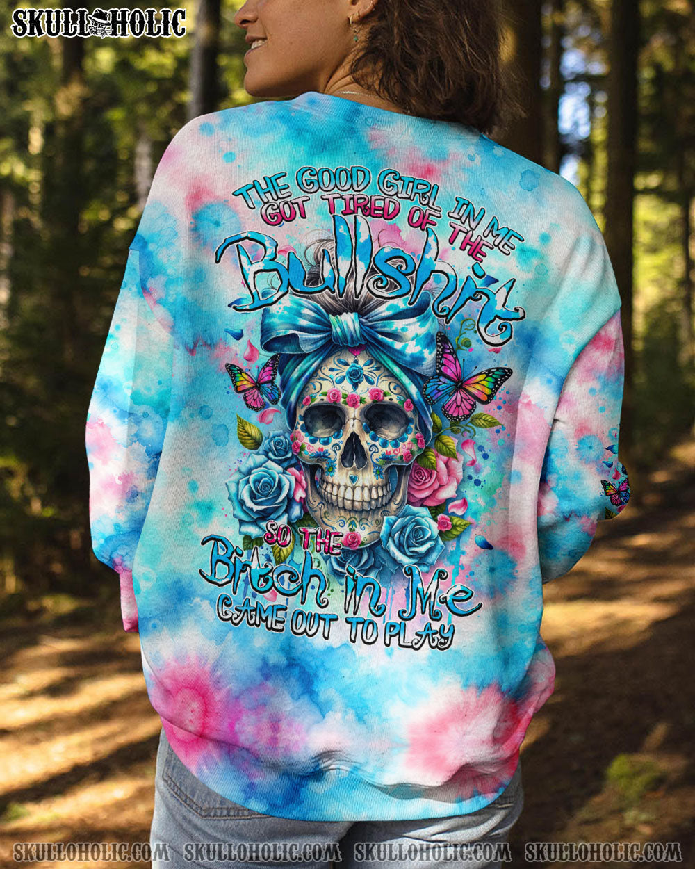 BLISSCORNERS THE GOOD GIRL IN ME TIE DYE ALL OVER PRINT