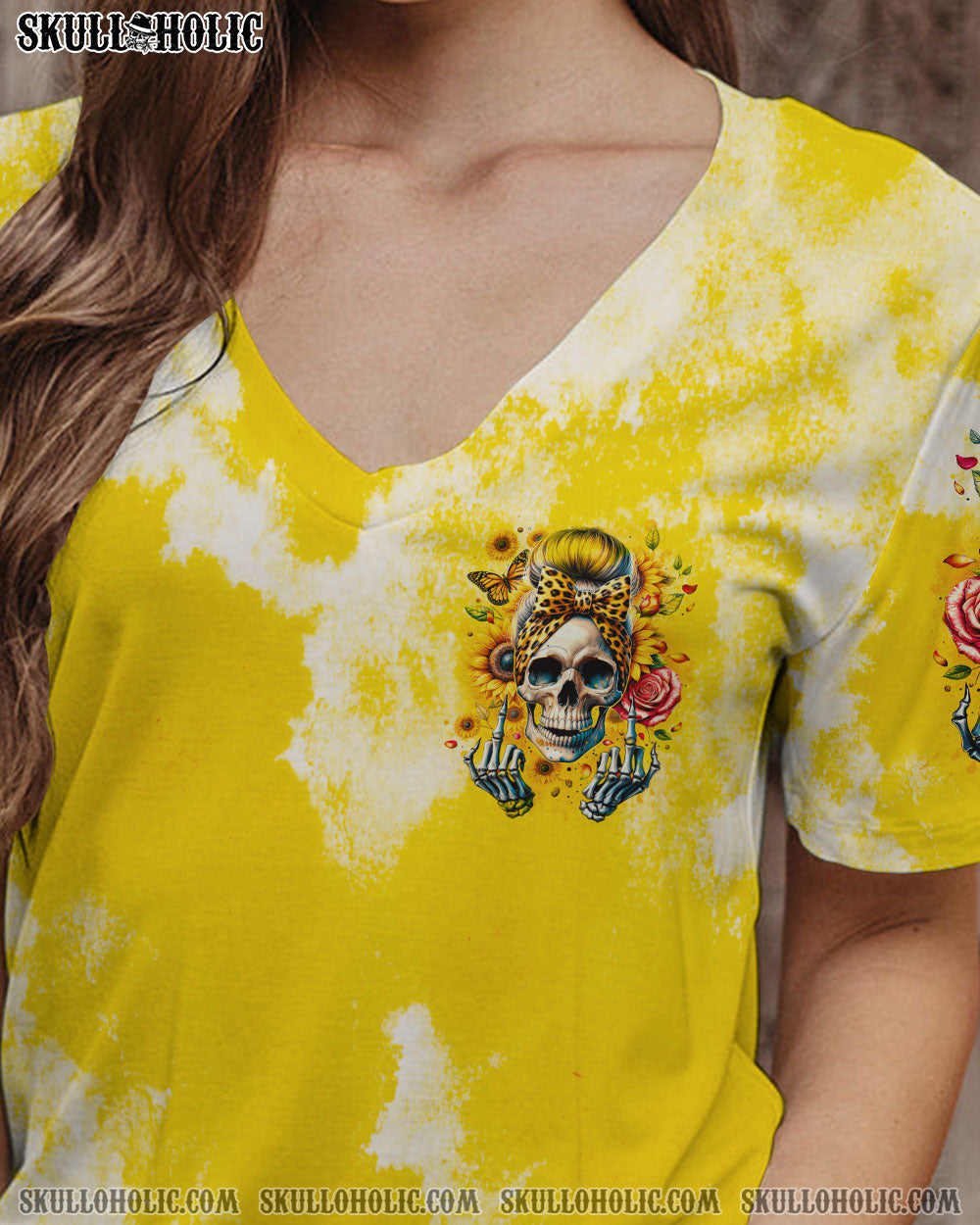 BLISSCORNERS SHE IS SUNSHINE MESSY BUN ALL OVER PRINT
