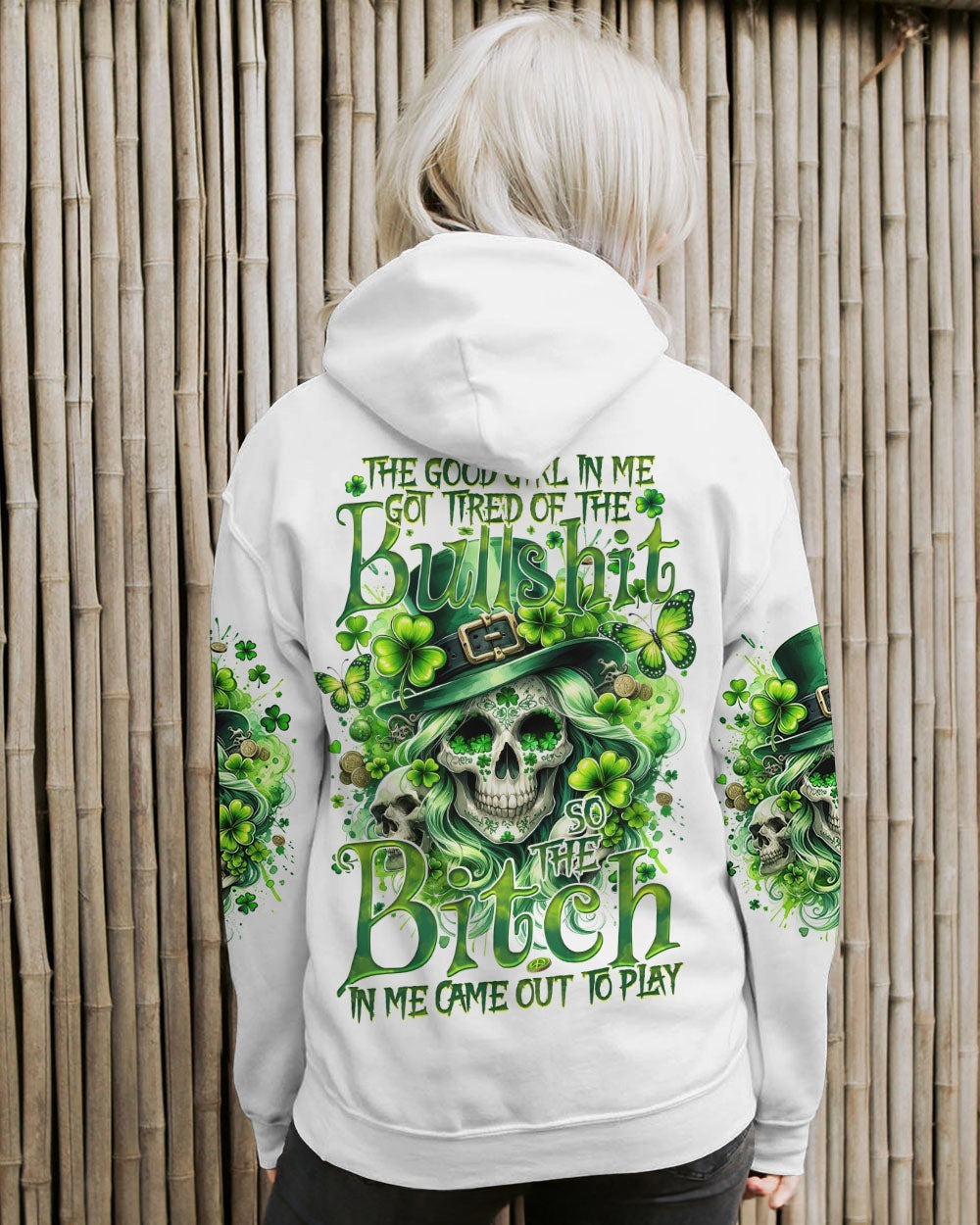 BLISSCORNERS THE GOOD GIRL IN ME PATRICK'S DAY ALL OVER PRINT