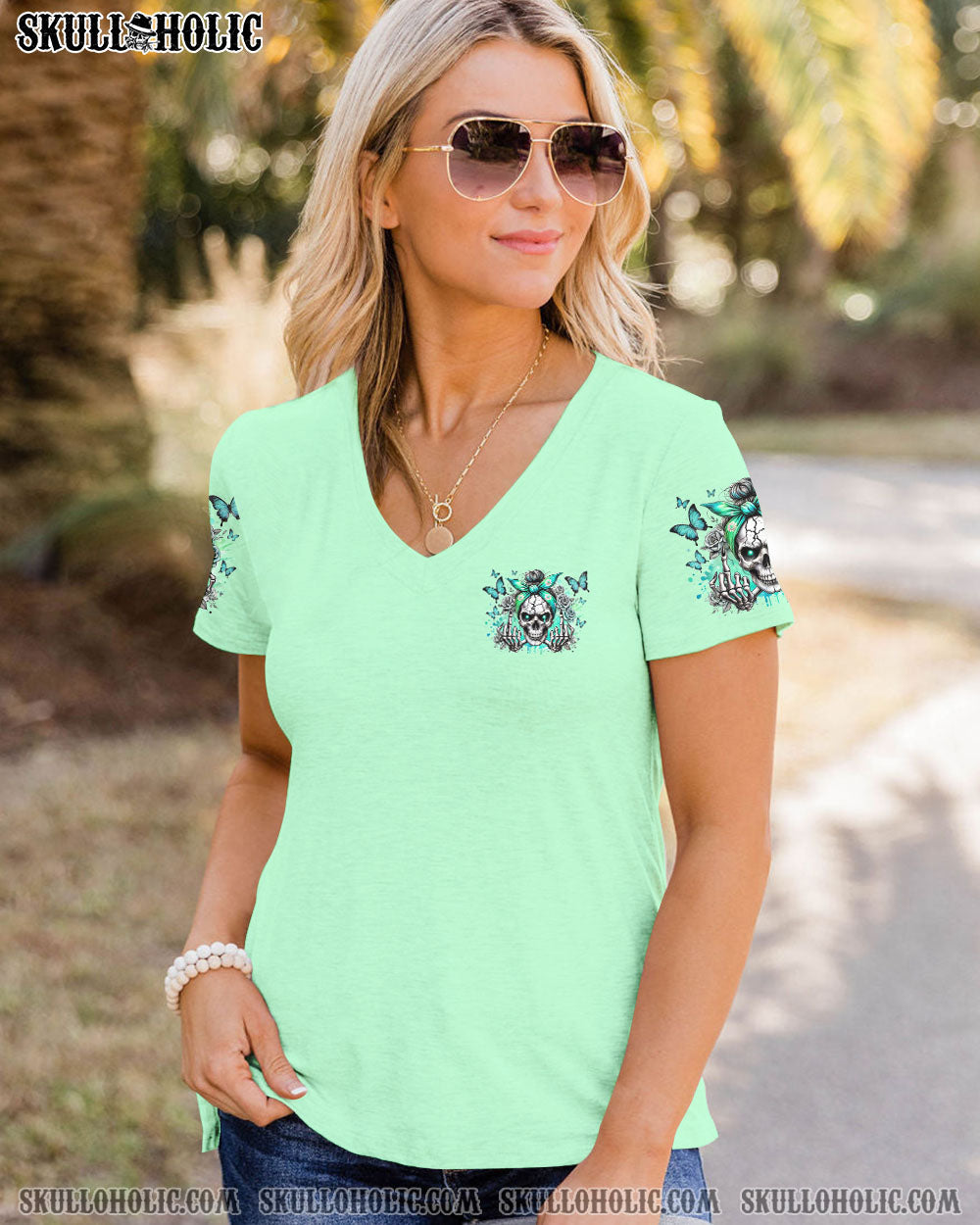 BLISSCORNERS I'M AN OLD WOMAN MESSY BUN SKULL TIE DYE ALL OVER PRINT