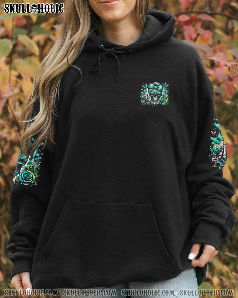 BLISSCORNERS BE WHO YOU MESSY BUN SKULL ALL OVER PRINT