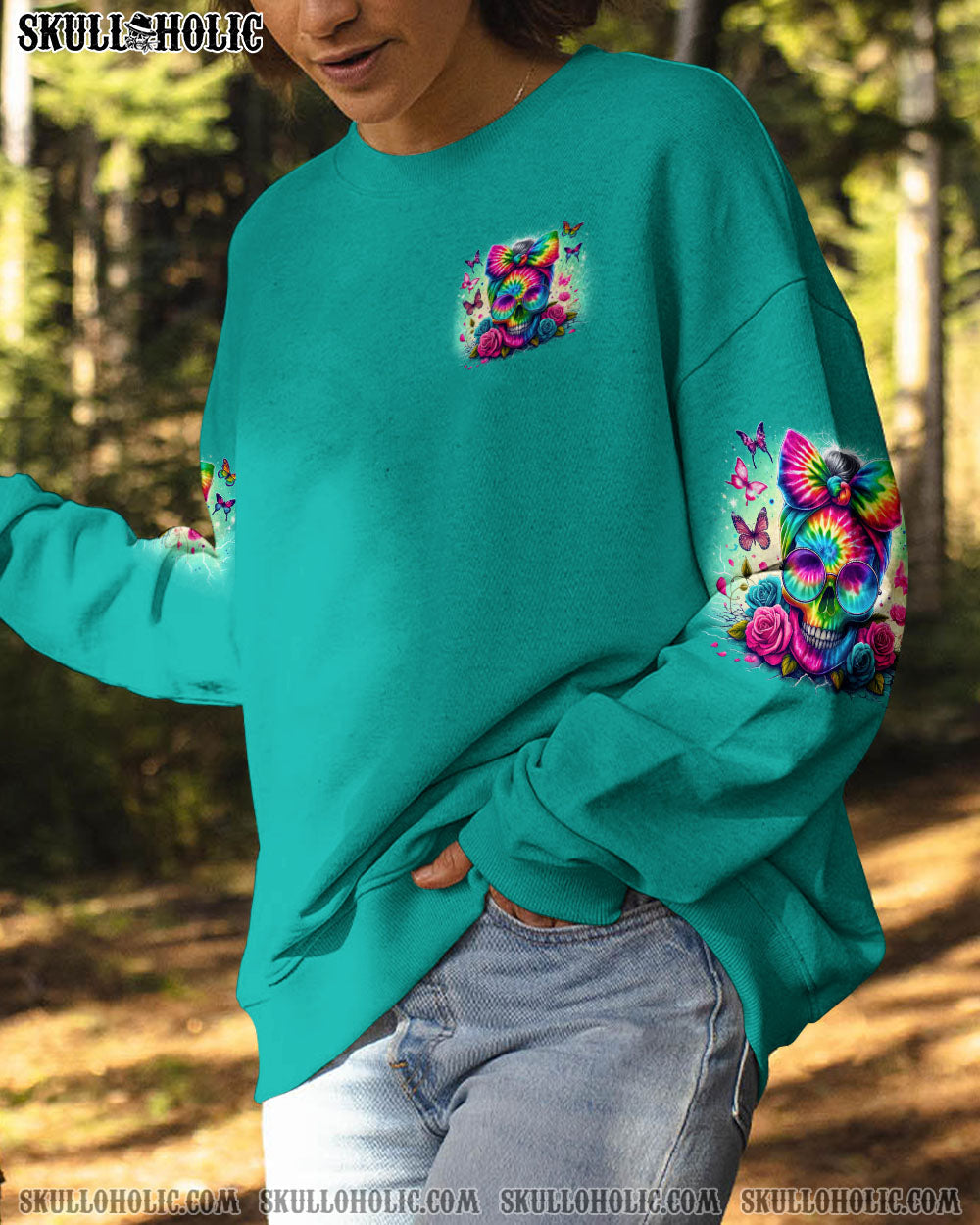 BLISSCORNERS YOU COULDN'T HANDLE ME MESSY BUN TIE DYE ALL OVER PRINT
