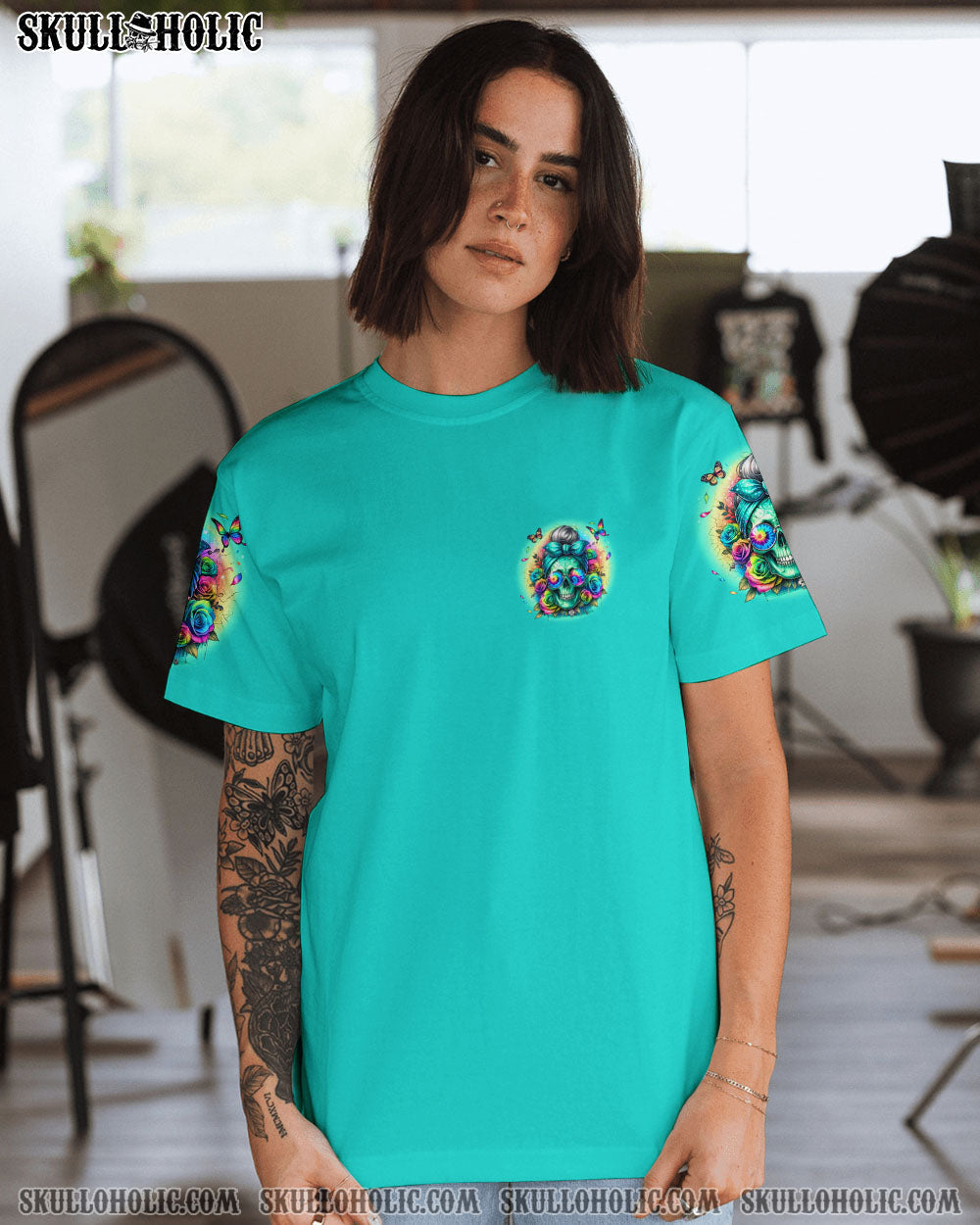 BLISSCORNERS A GOOD WOMAN SKULL ALL OVER PRINT
