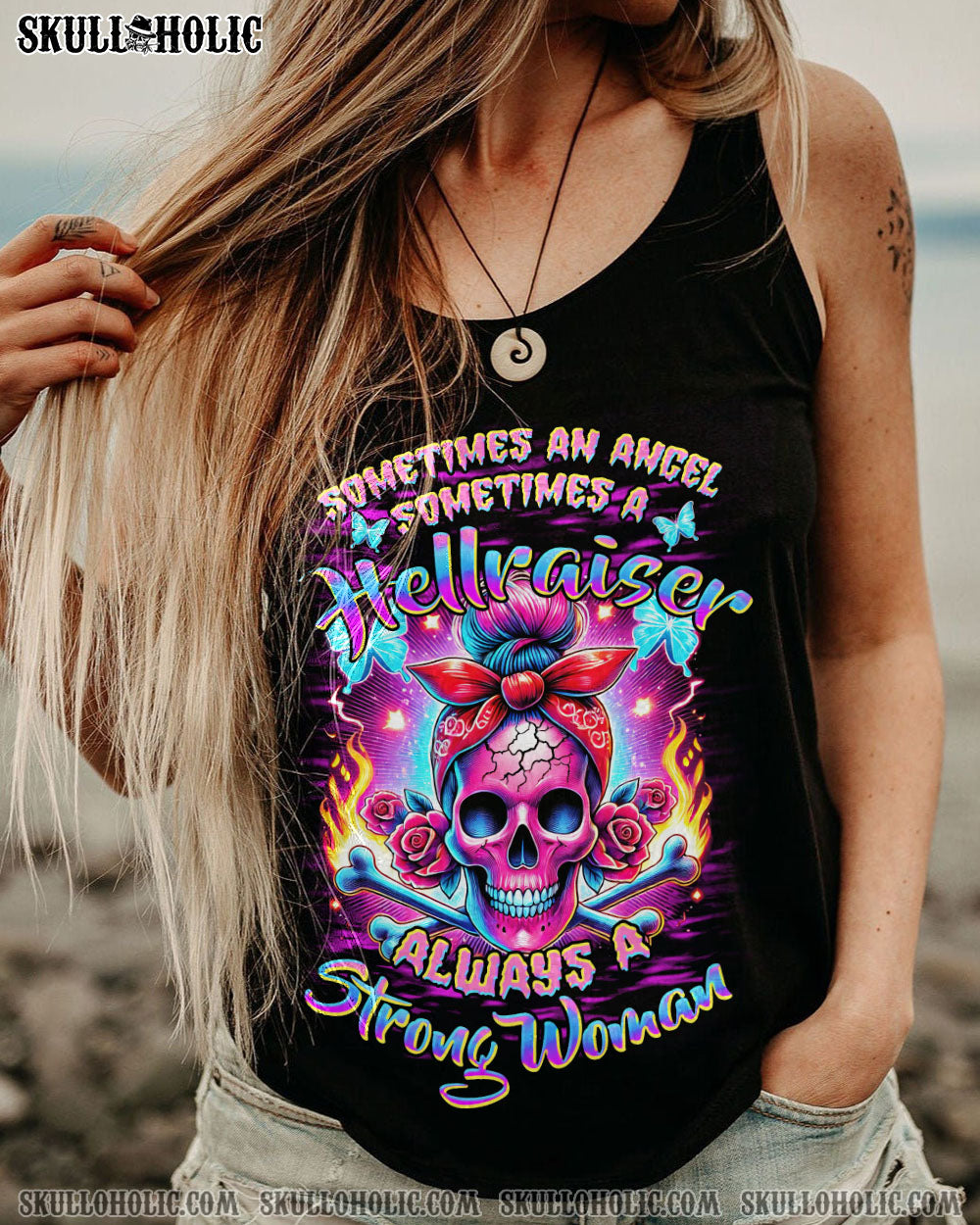 BLISSCORNERS JUDGE ME WHEN SKULL MESSY BUN PURPLE ALL OVER PRINT