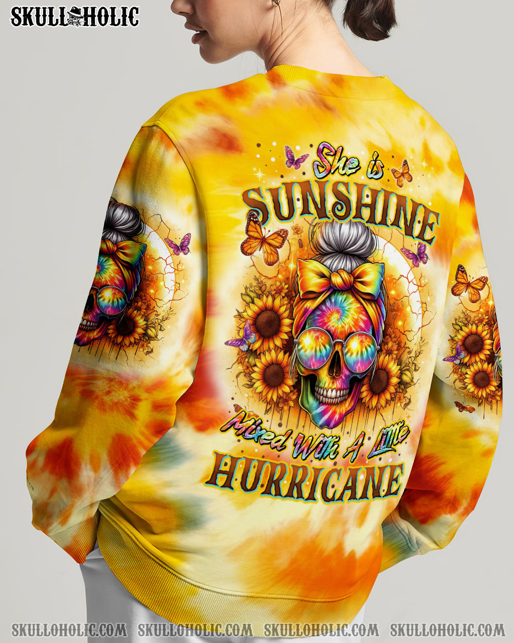 BLISSCORNERS SHE IS SUNSHINE MIXED WITH A LITTLE HURRICANE TIE DYE ALL OVER PRINT