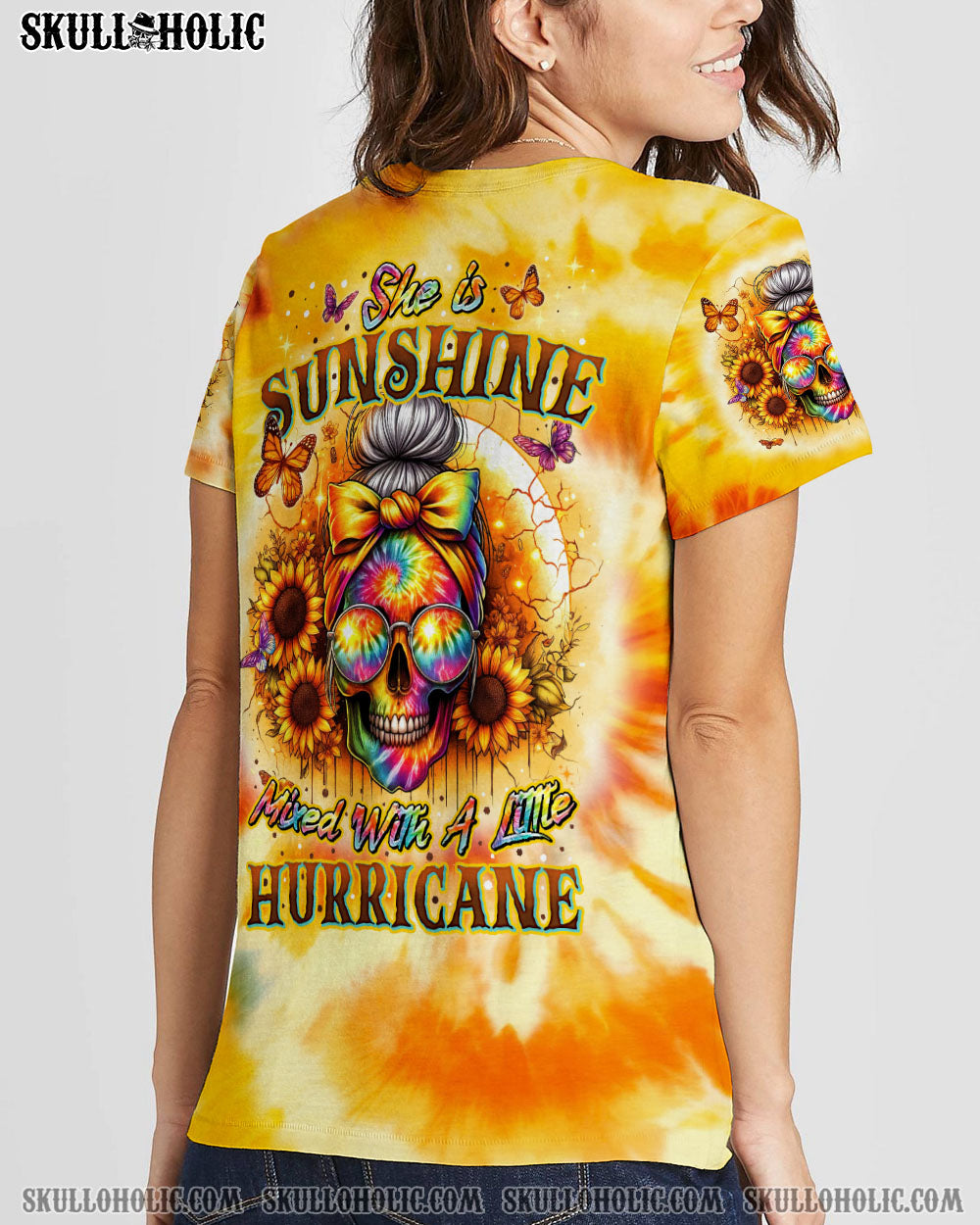 BLISSCORNERS SHE IS SUNSHINE MIXED WITH A LITTLE HURRICANE TIE DYE ALL OVER PRINT