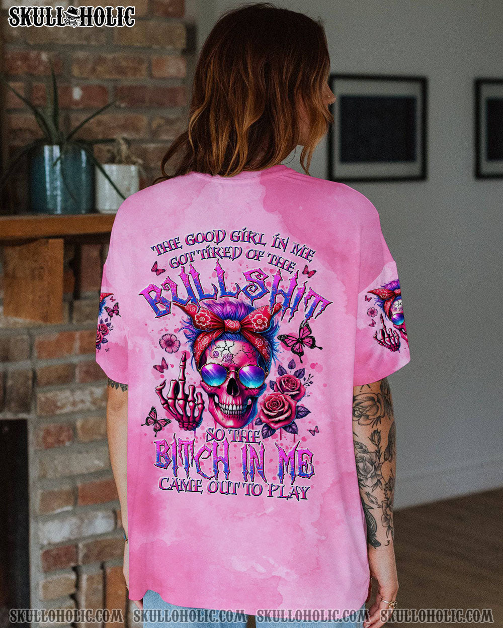 BLISSCORNERS THE GOOD GIRL IN ME ALL OVER PRINT